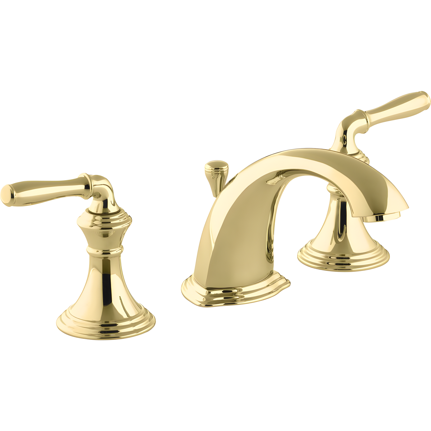 Devonshire Traditional Polished Brass 8" Widespread Bathroom Faucet