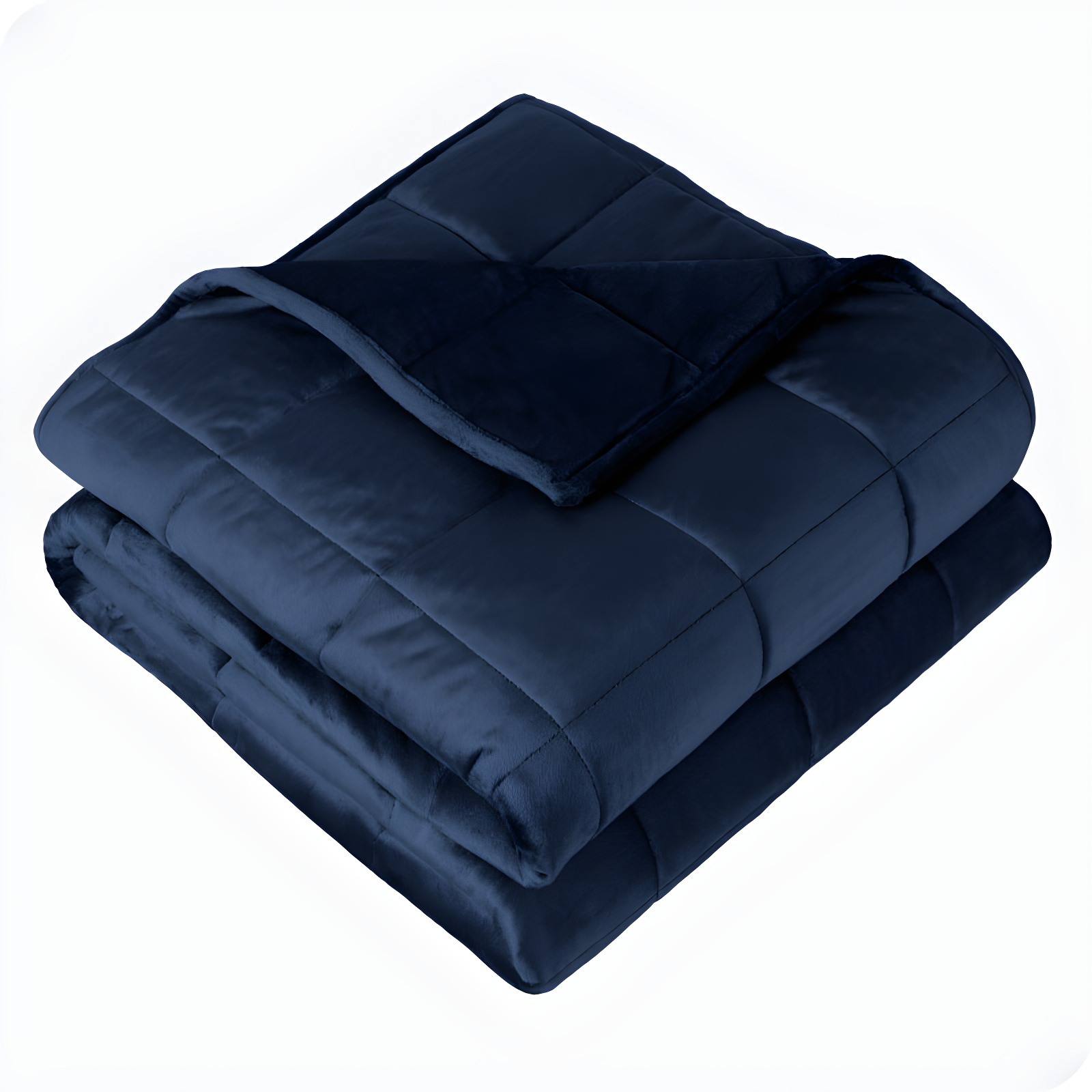 48" x 72" Dark Blue Cotton Fleece Weighted Blanket