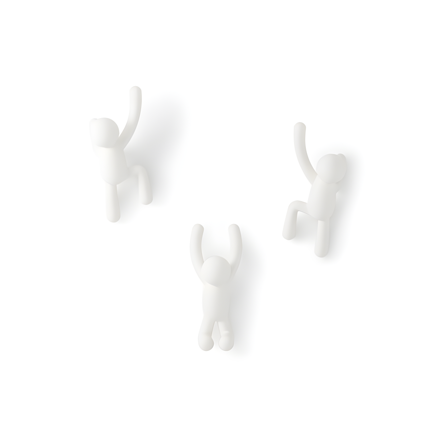 White Playful Climbing Buddy Wall Hooks Set