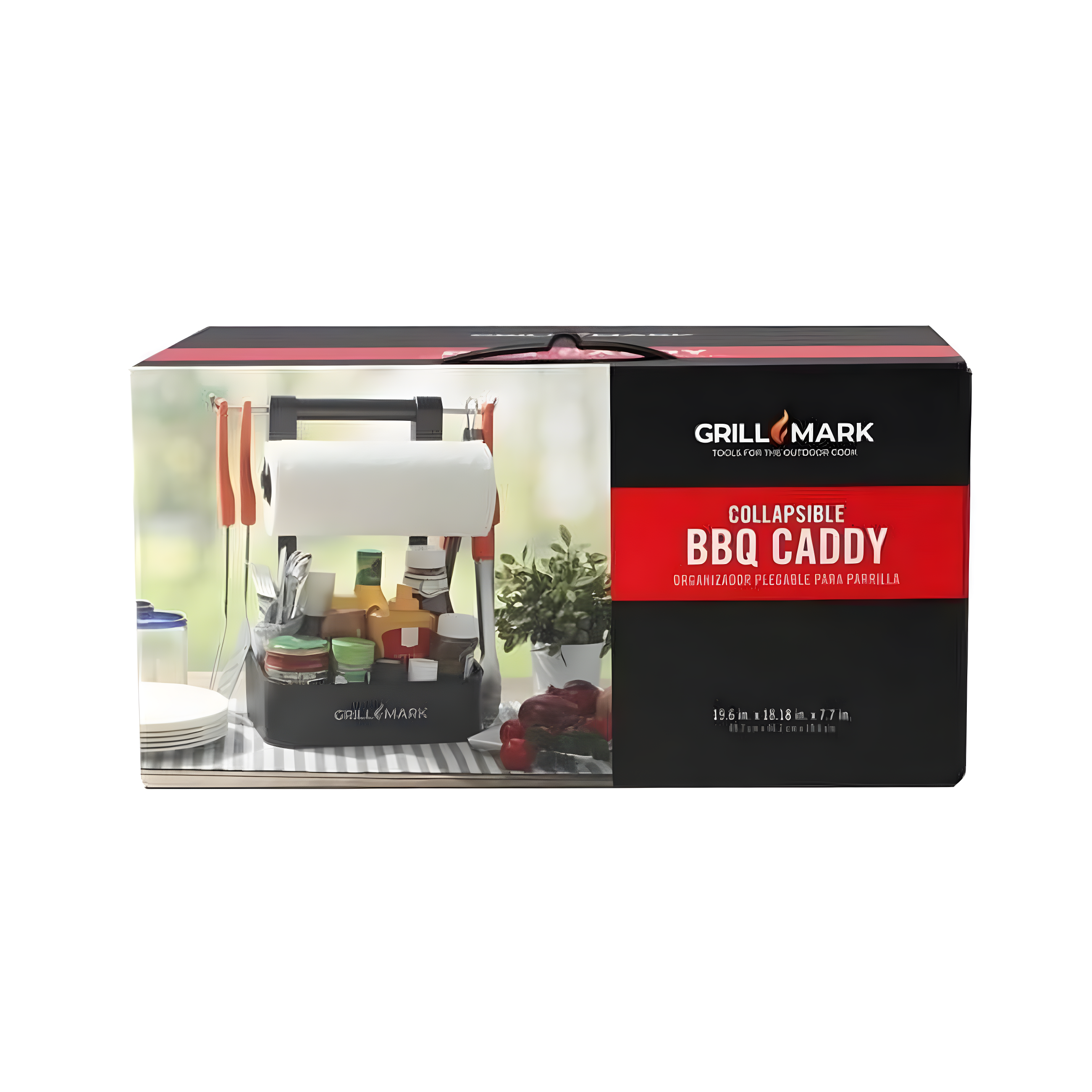 Grill Mark Black Collapsible BBQ Caddy with Adjustable Height