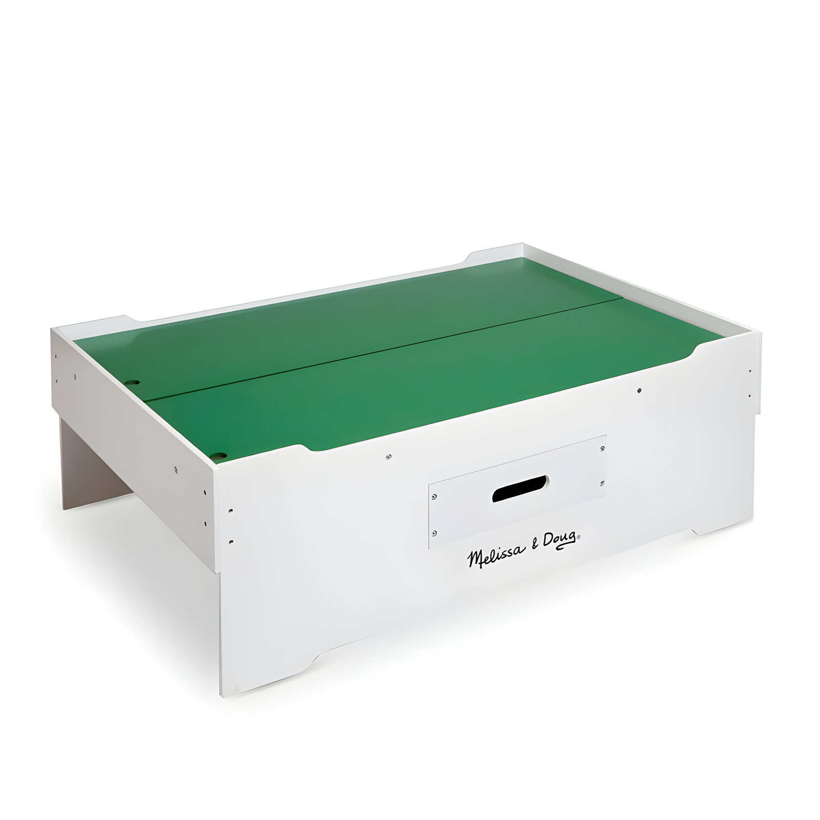 White and Green Wooden Multi-Activity Play Table with Storage