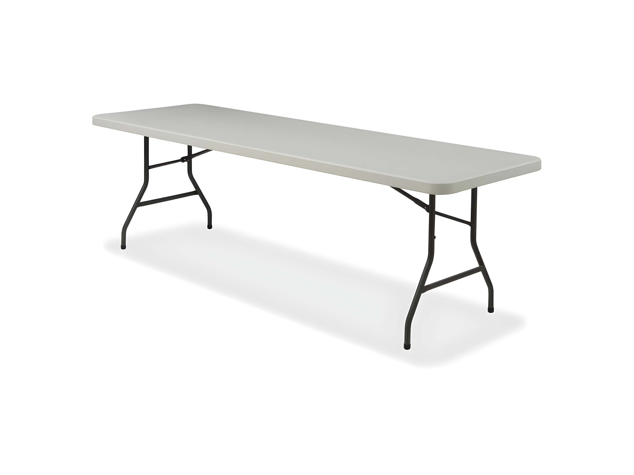 Lorell 96" Light Gray Polyethylene Rectangular Banquet Table