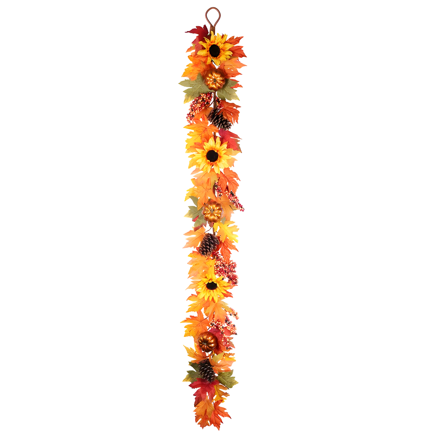 Autumn Elegance 6ft Pine Cone and Gourd Fall Garland