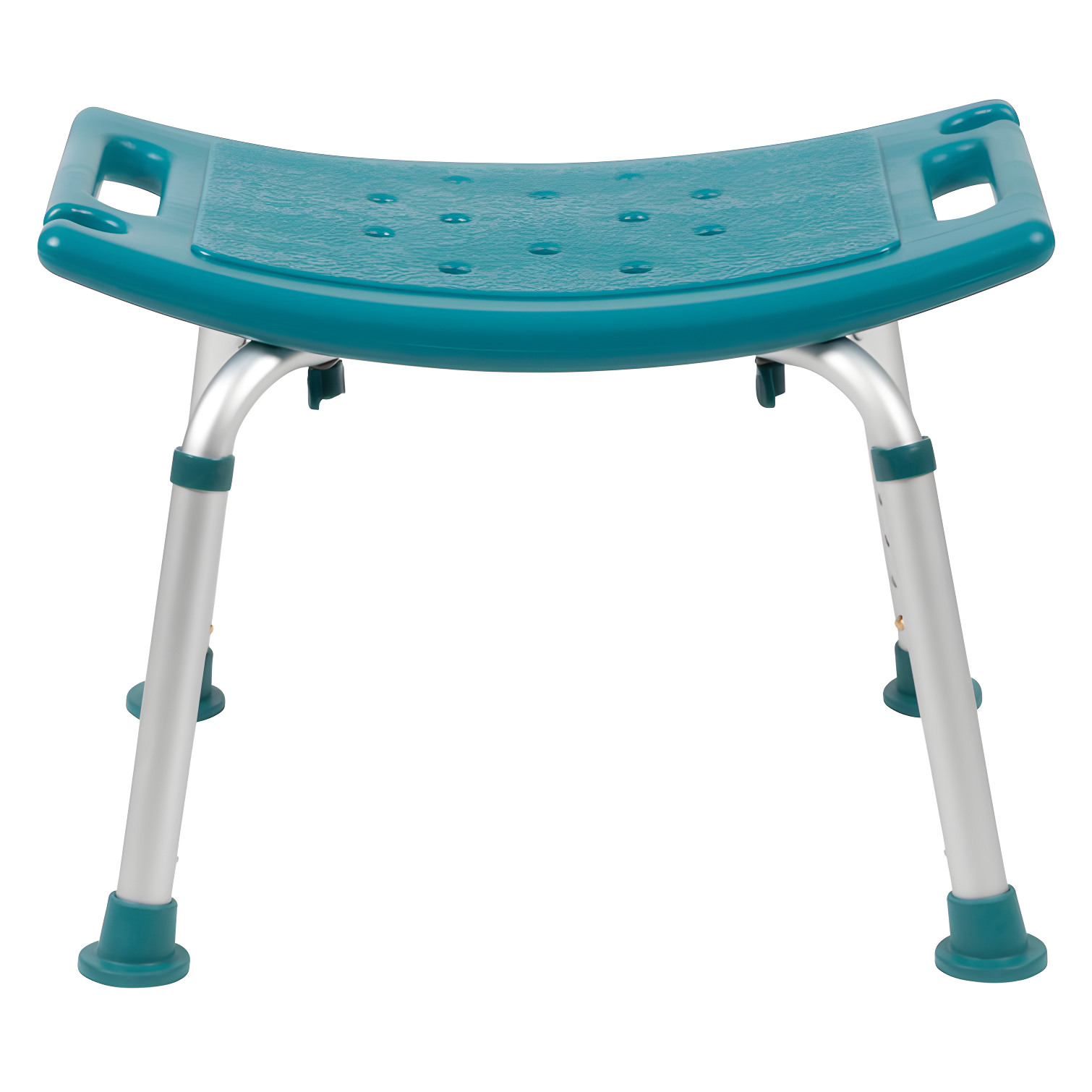 ErgoComfort Teal Adjustable Bath & Shower Chair with Non-Slip Feet