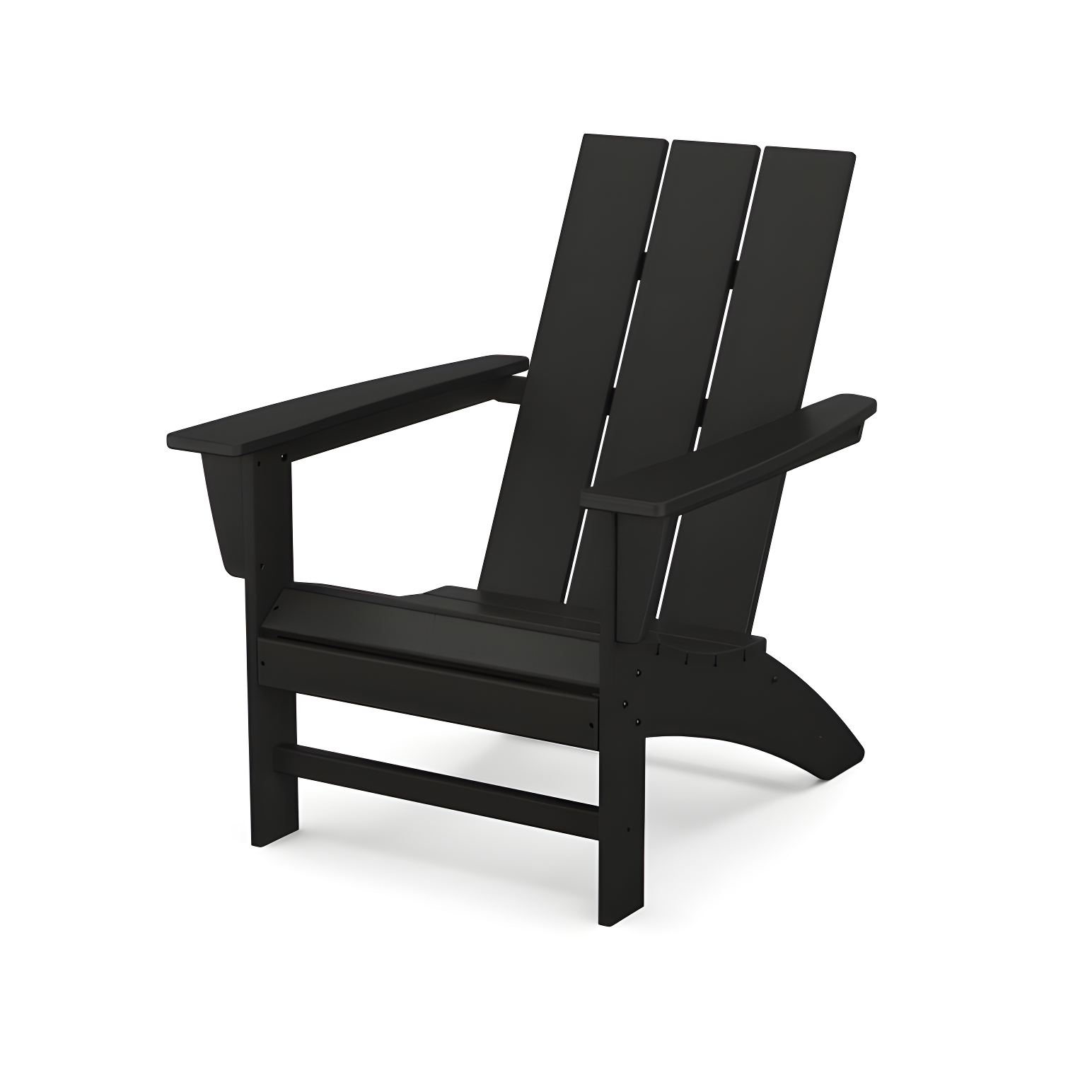 Syracuse Modern Black POLYWOOD Adirondack Outdoor Chair