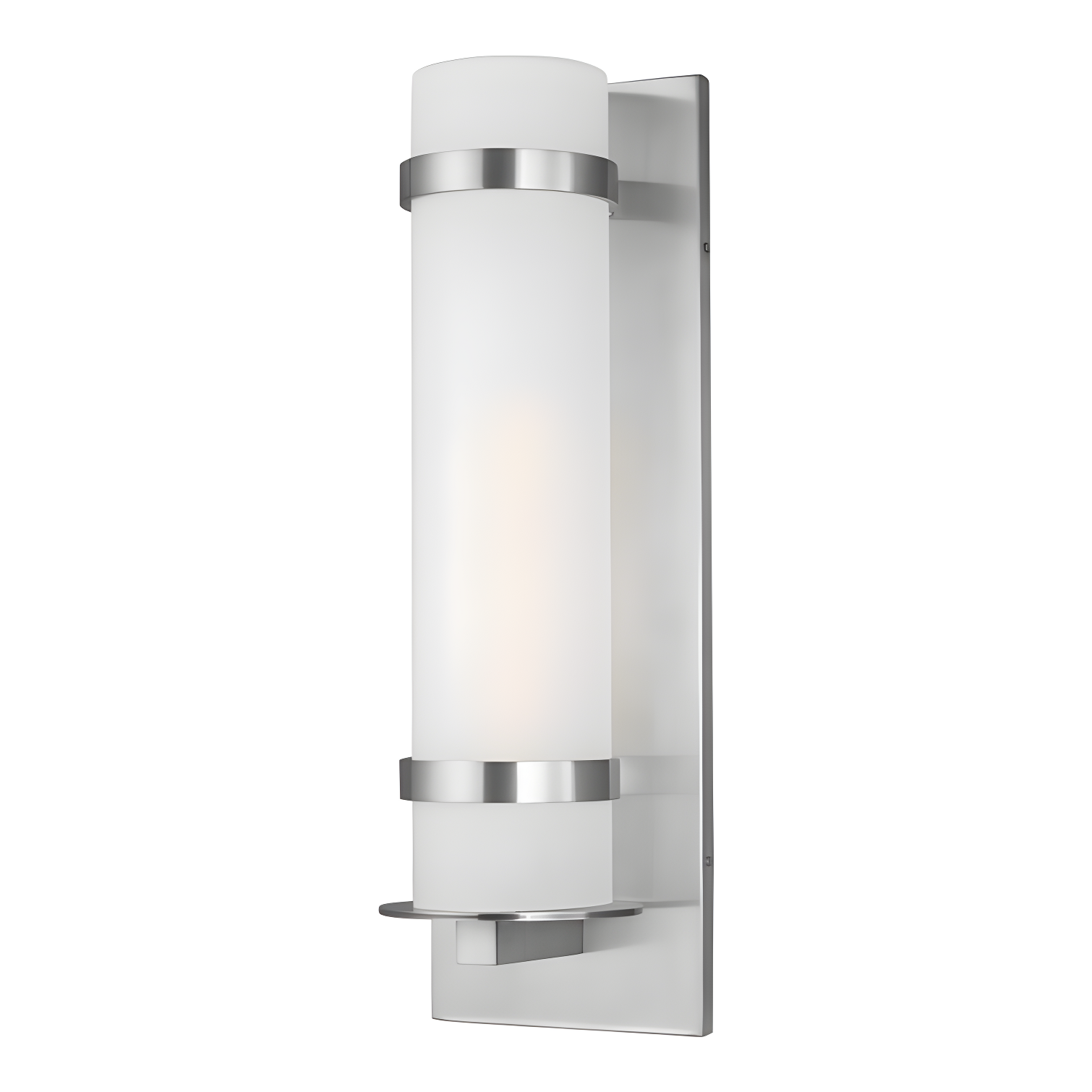 Jaimey 18" Satin Aluminum and Opal Glass Wall Light