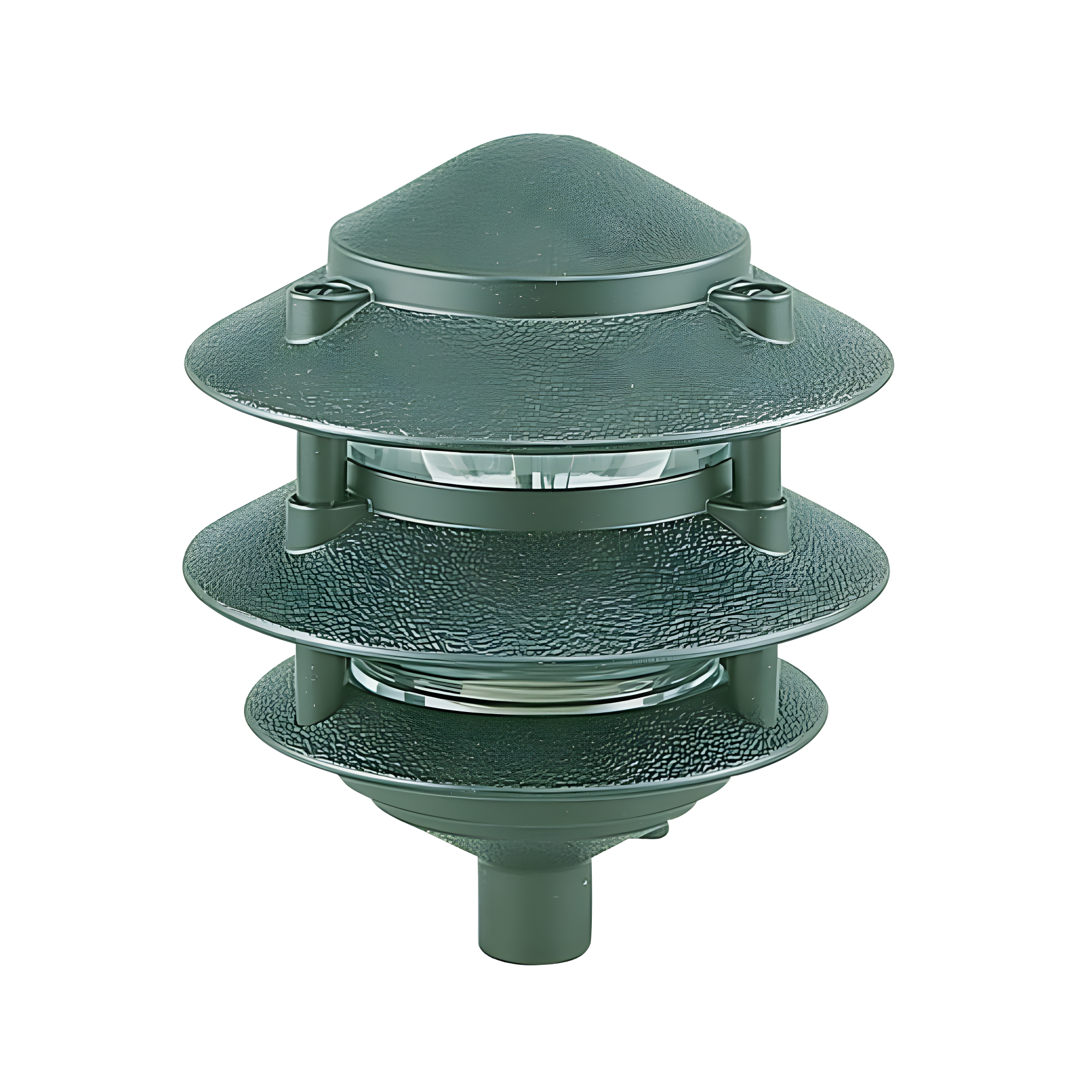 Emerald Green Outdoor Path Light with Clear Glass Shade