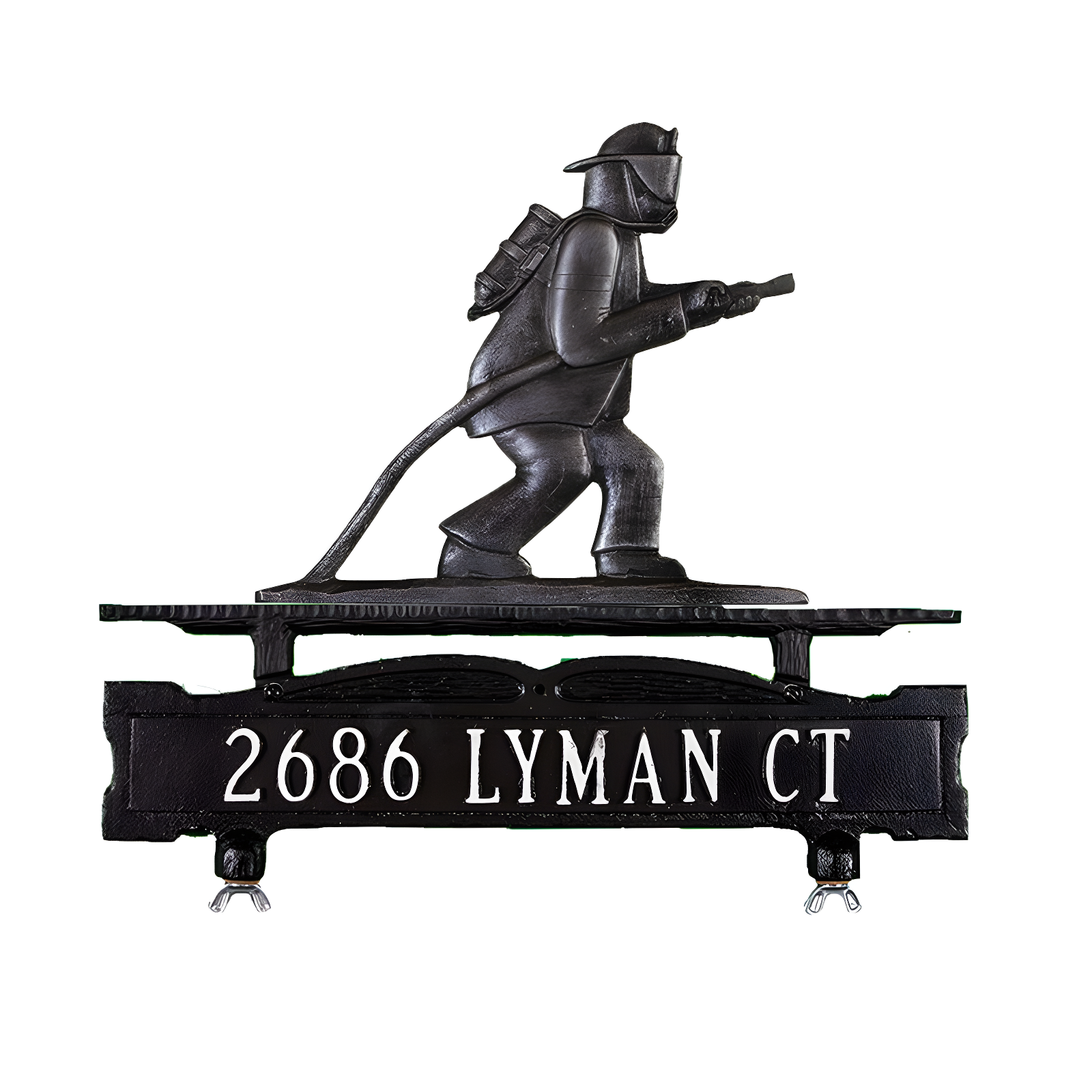 Customizable Cast Aluminum Address Plaque with Topper Options