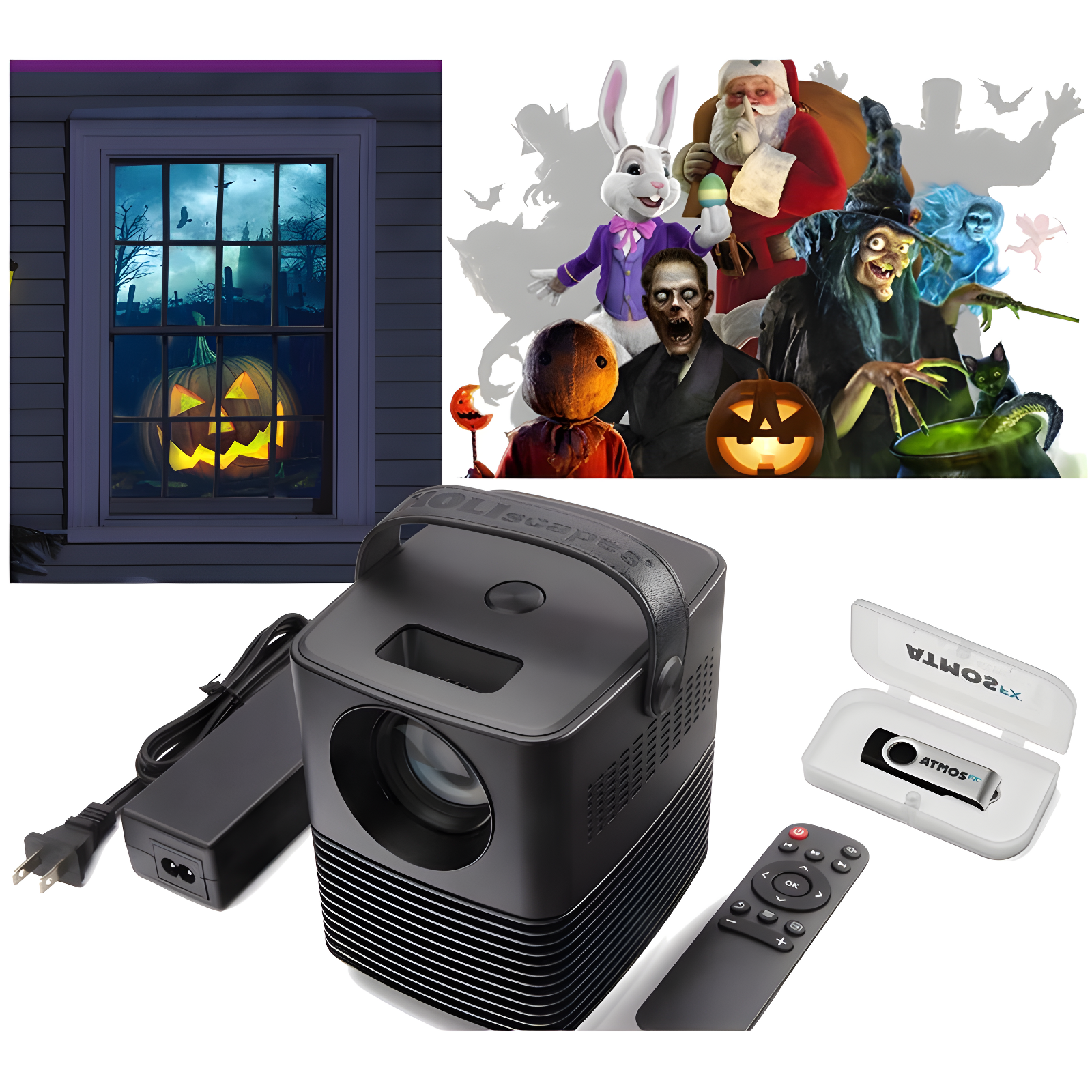 Holiday Digital Decoration Kit with HD Projector and Screen