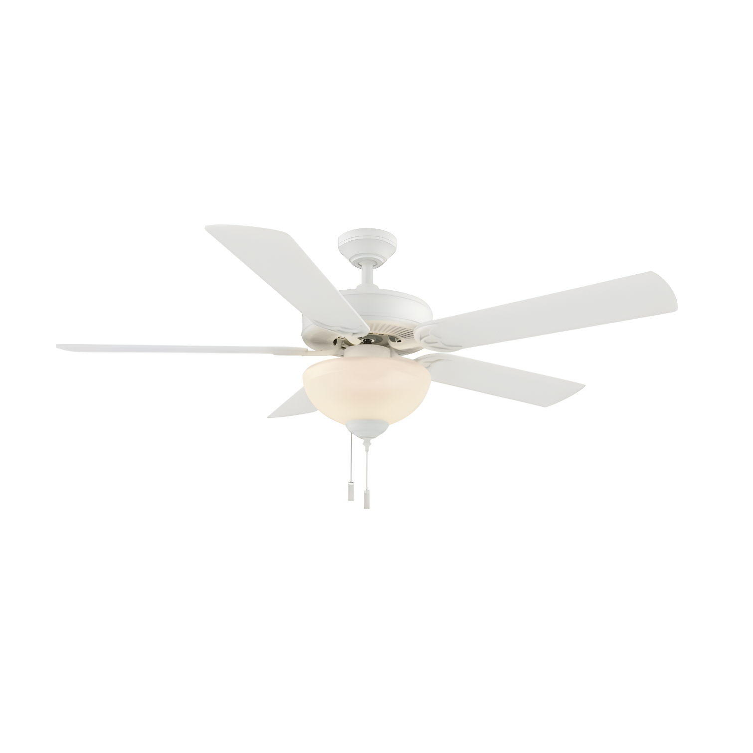 White 52'' Ceiling Fan with LED Light Kit and Reversible Blades