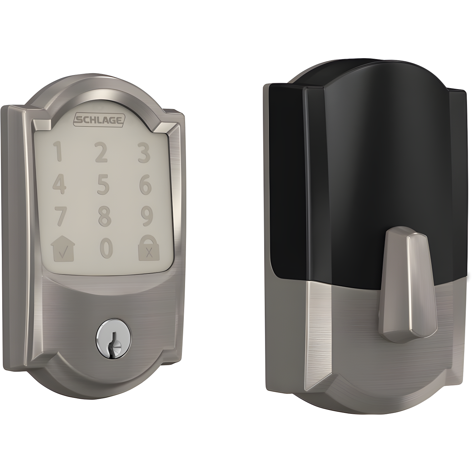 Satin Nickel Wi-Fi Smart Electronic Deadbolt with Touchscreen