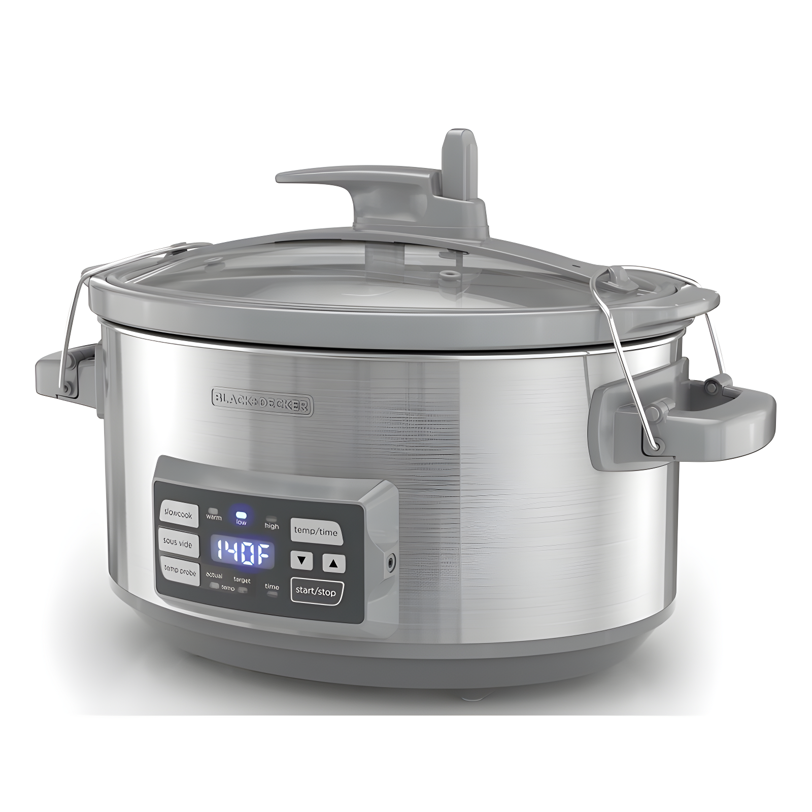 Stainless Steel 7-Quart Digital Slow Cooker with Timer and Display