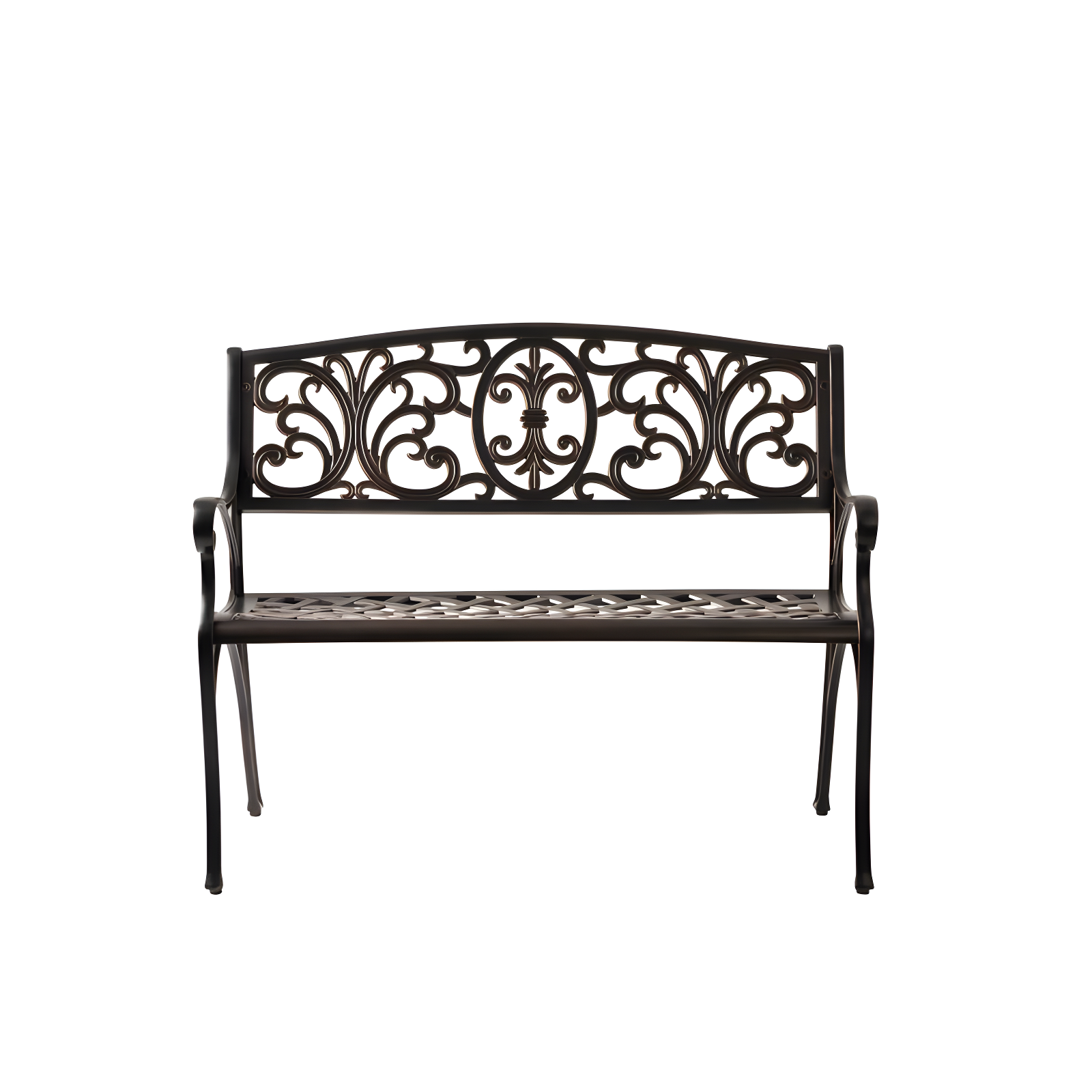 Decatur Antique Bronze Cast Aluminum Outdoor Patio Bench