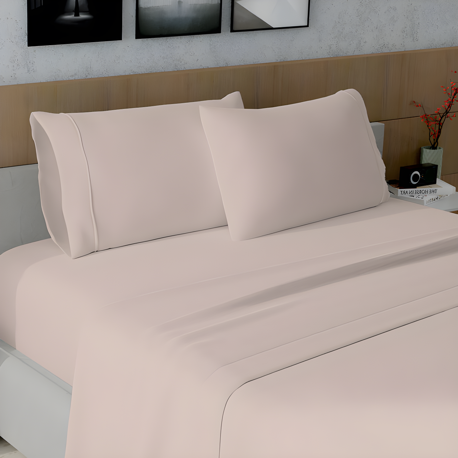 Blush Cotton Sateen Standard Pillowcases Set