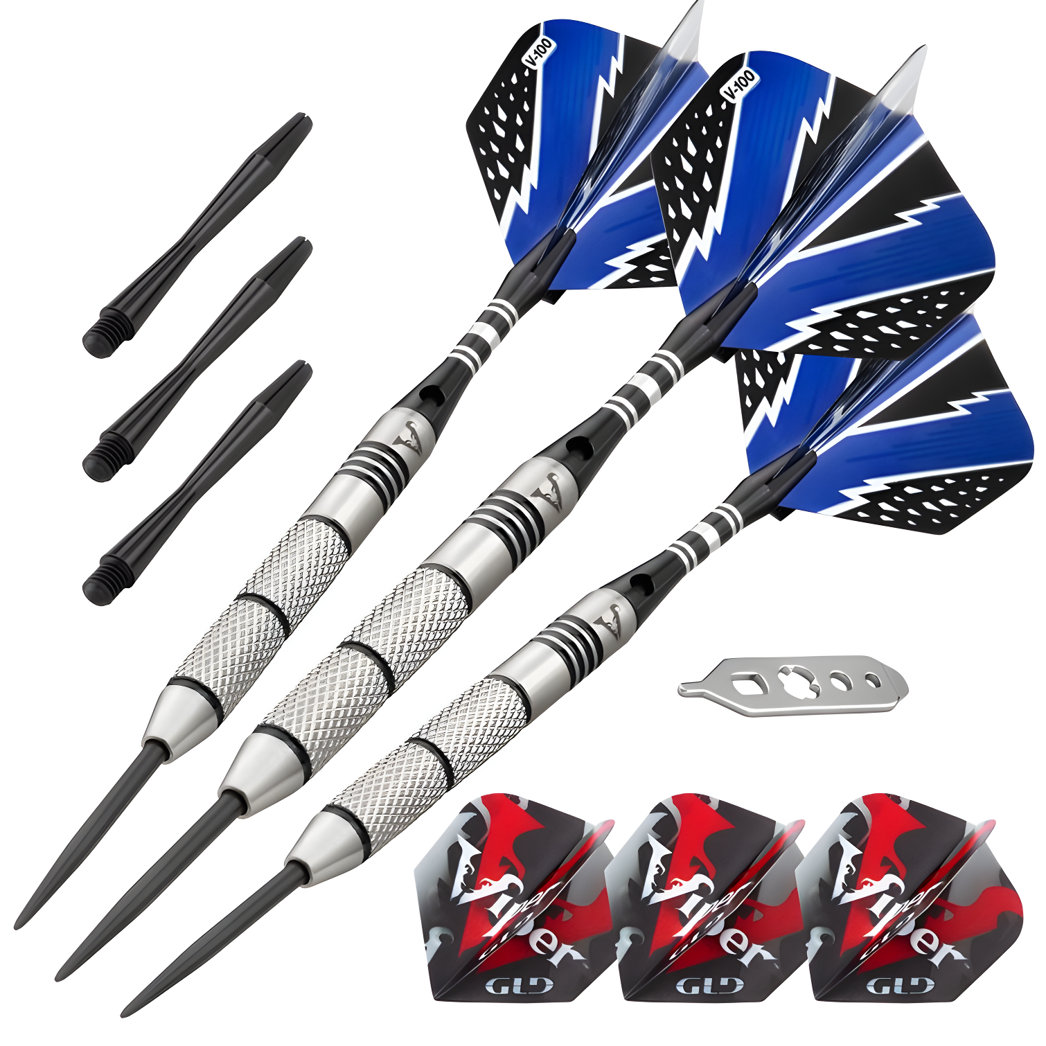 Viper 21g Tungsten Steel Tip Darts with Aluminum Shafts