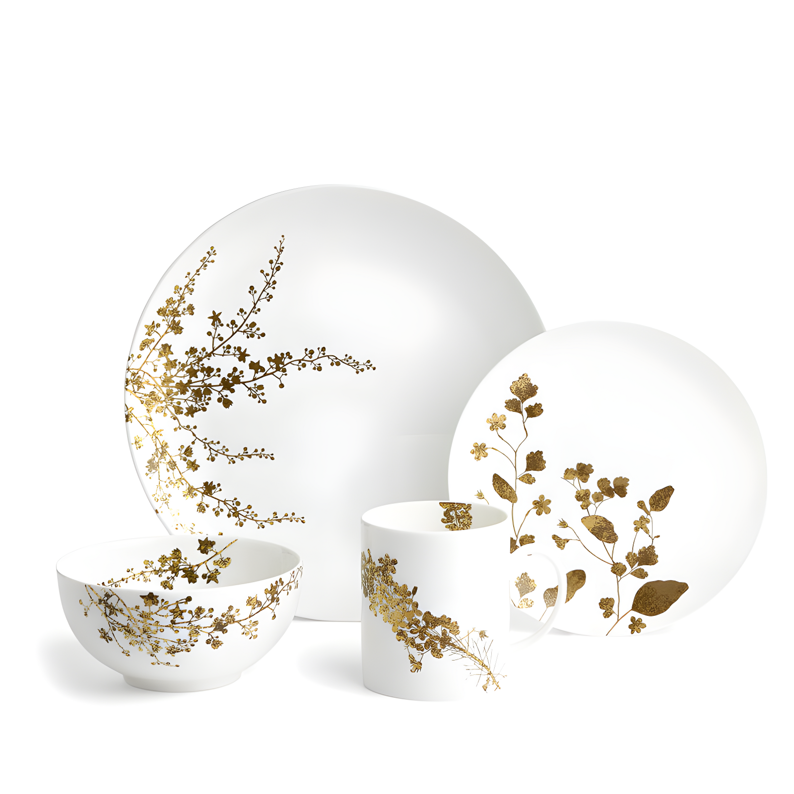 Vera Jardin Porcelain Floral 4-Piece Dinnerware Set