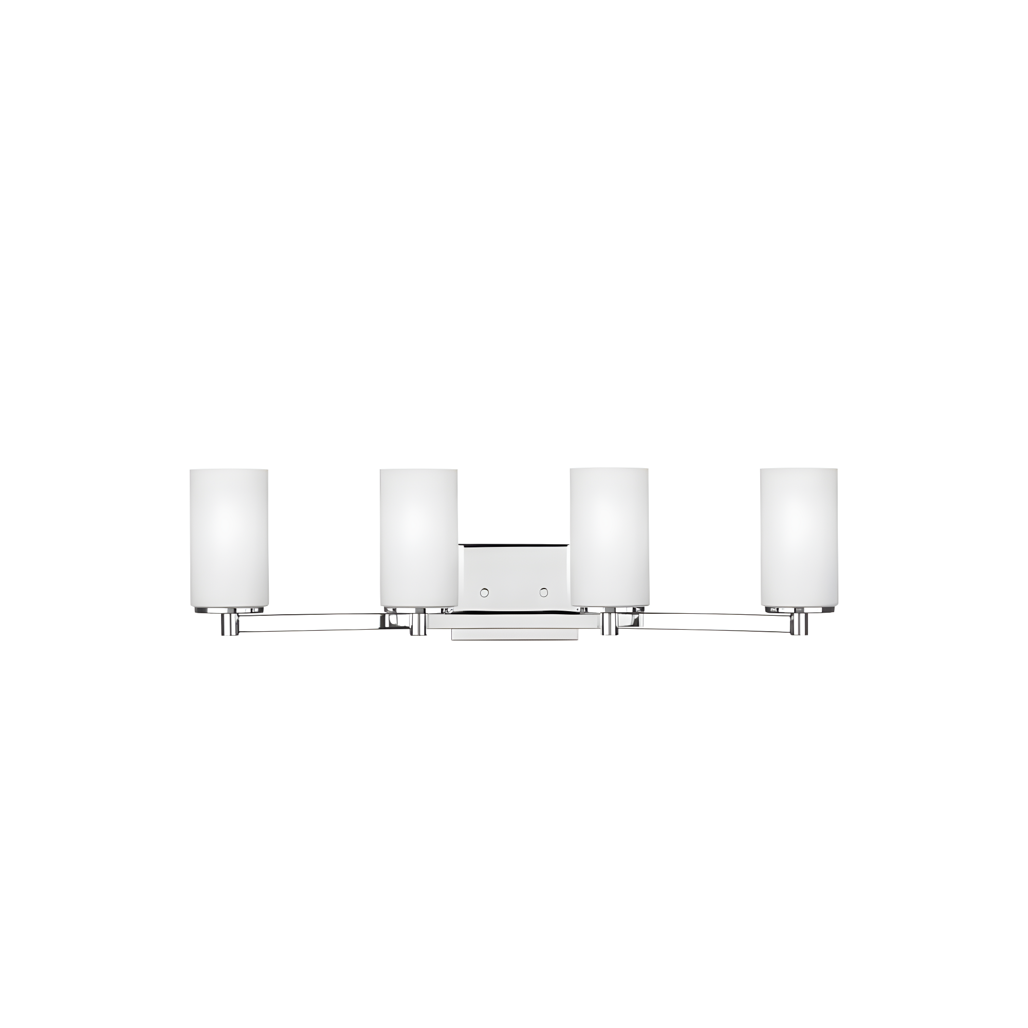 Hettinger 29" Chrome 4-Light Incandescent Vanity with Etched Glass