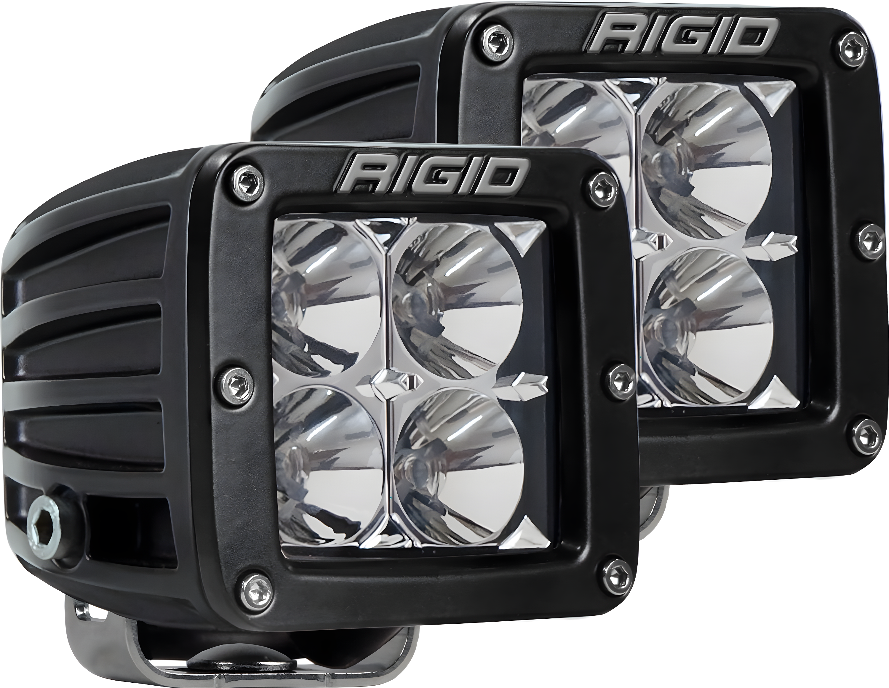 Rigid Industries Black Square LED Flood Lights Set of 2