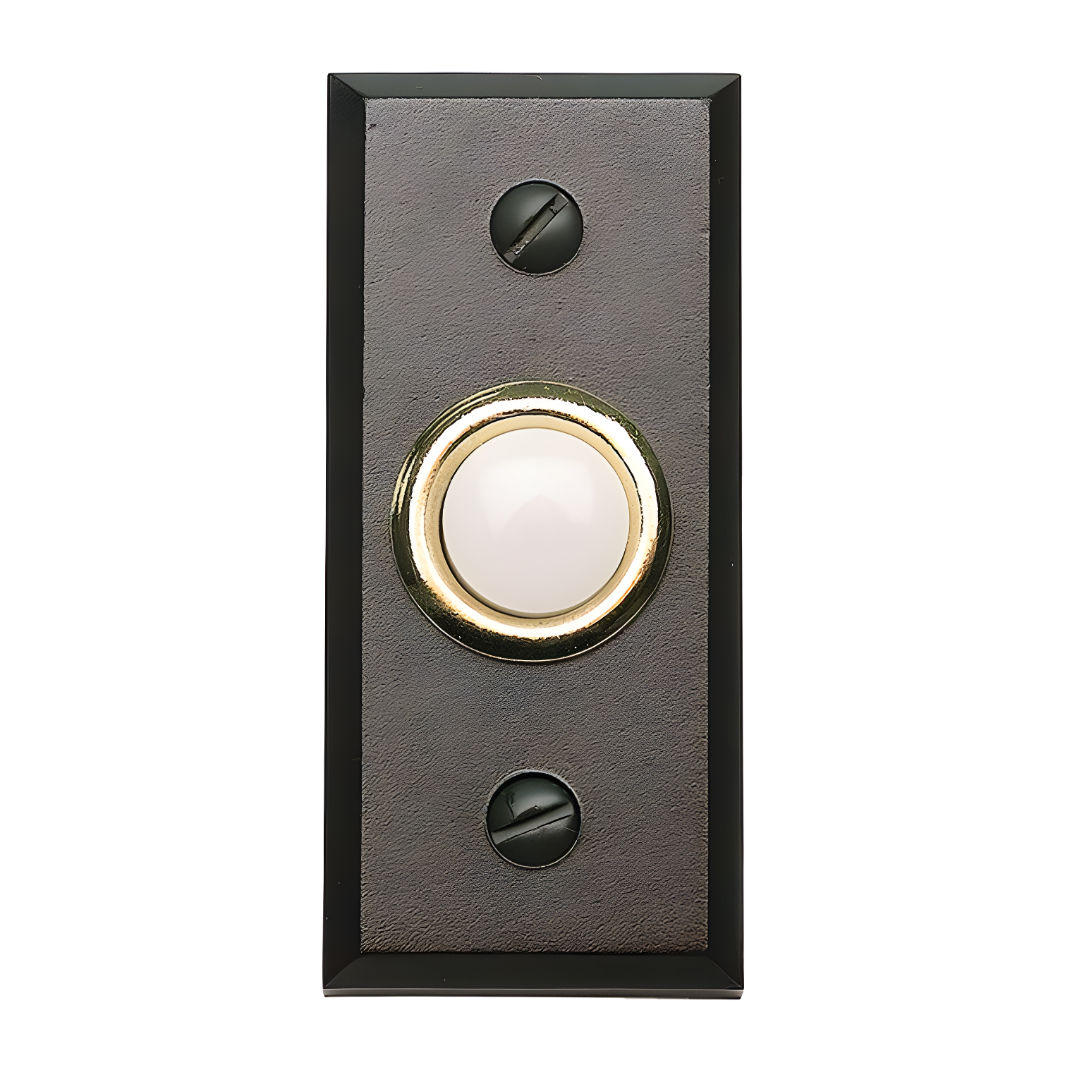 Aged Bronze Lighted Mission Doorbell Button