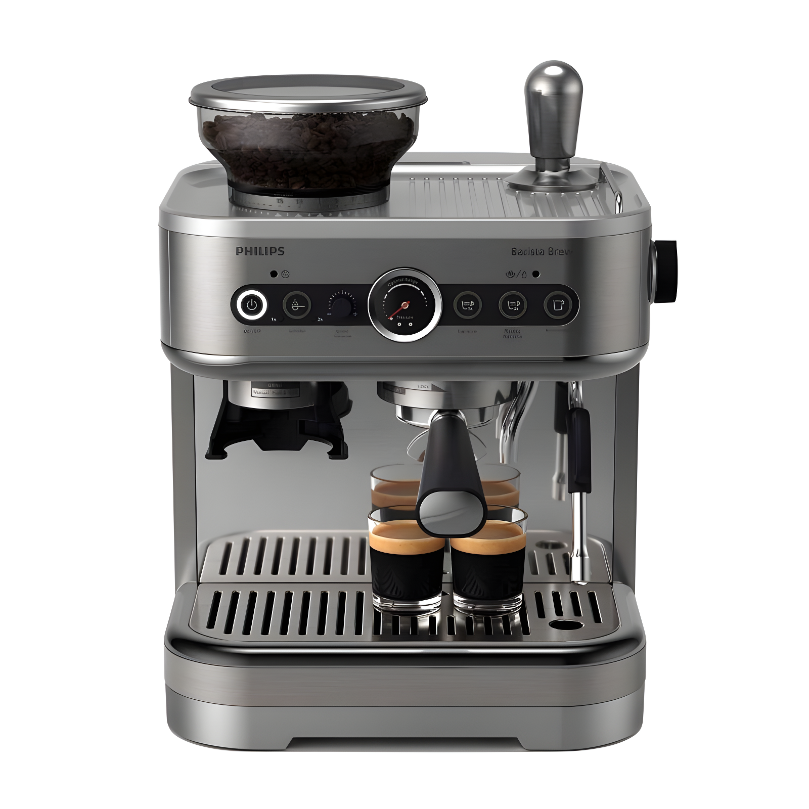 Philips Barista Brew Stainless Steel Semi-Automatic Espresso Machine with Grinder