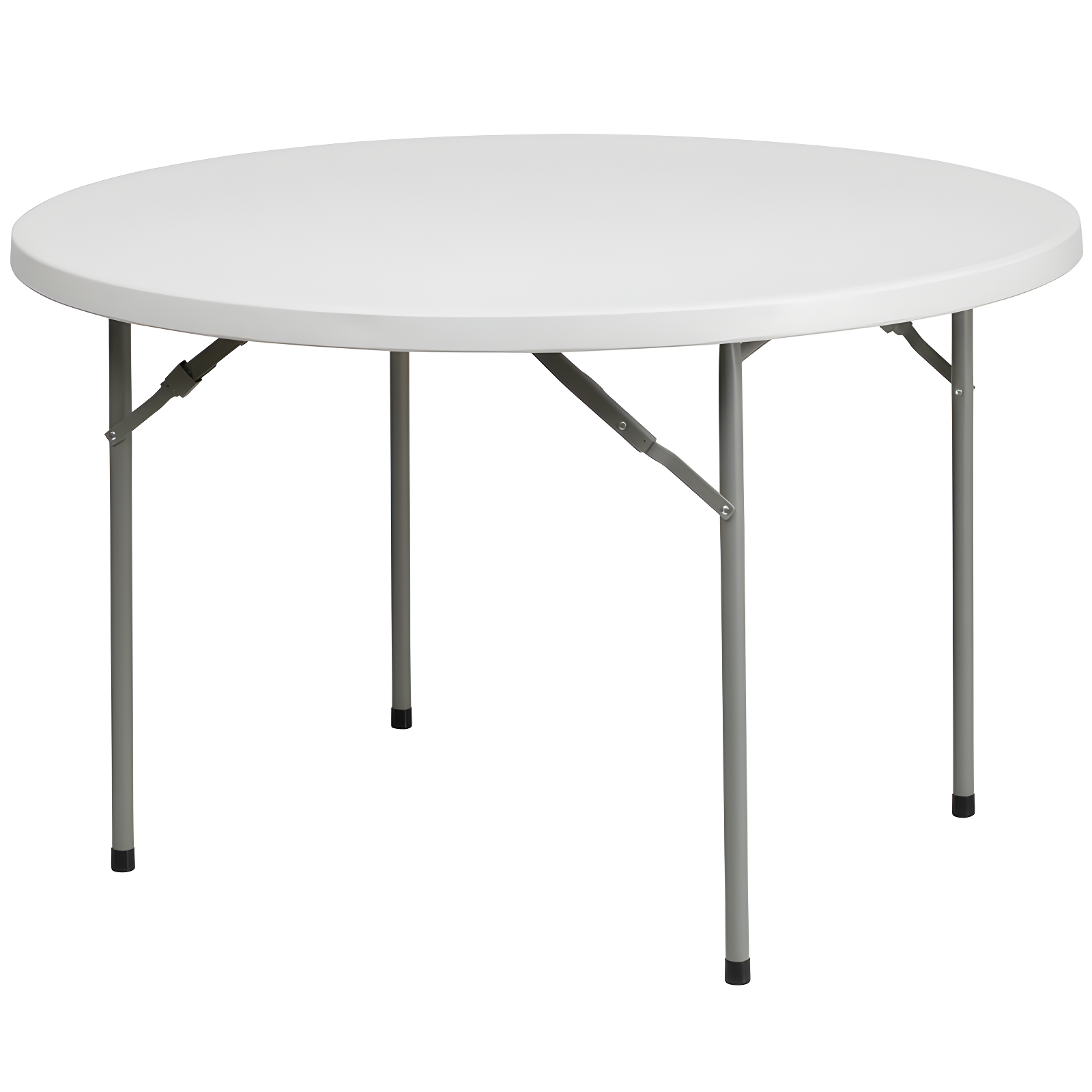 Granite White 48" Round Patio Table with Metal Frame