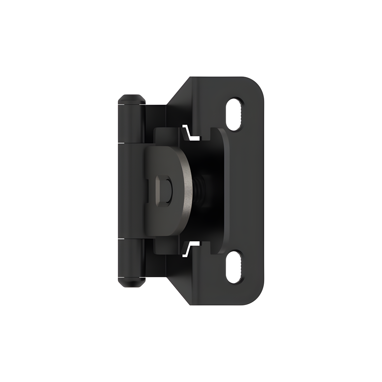 Matte Black 1/4 Inch Overlay Cabinet Hinge