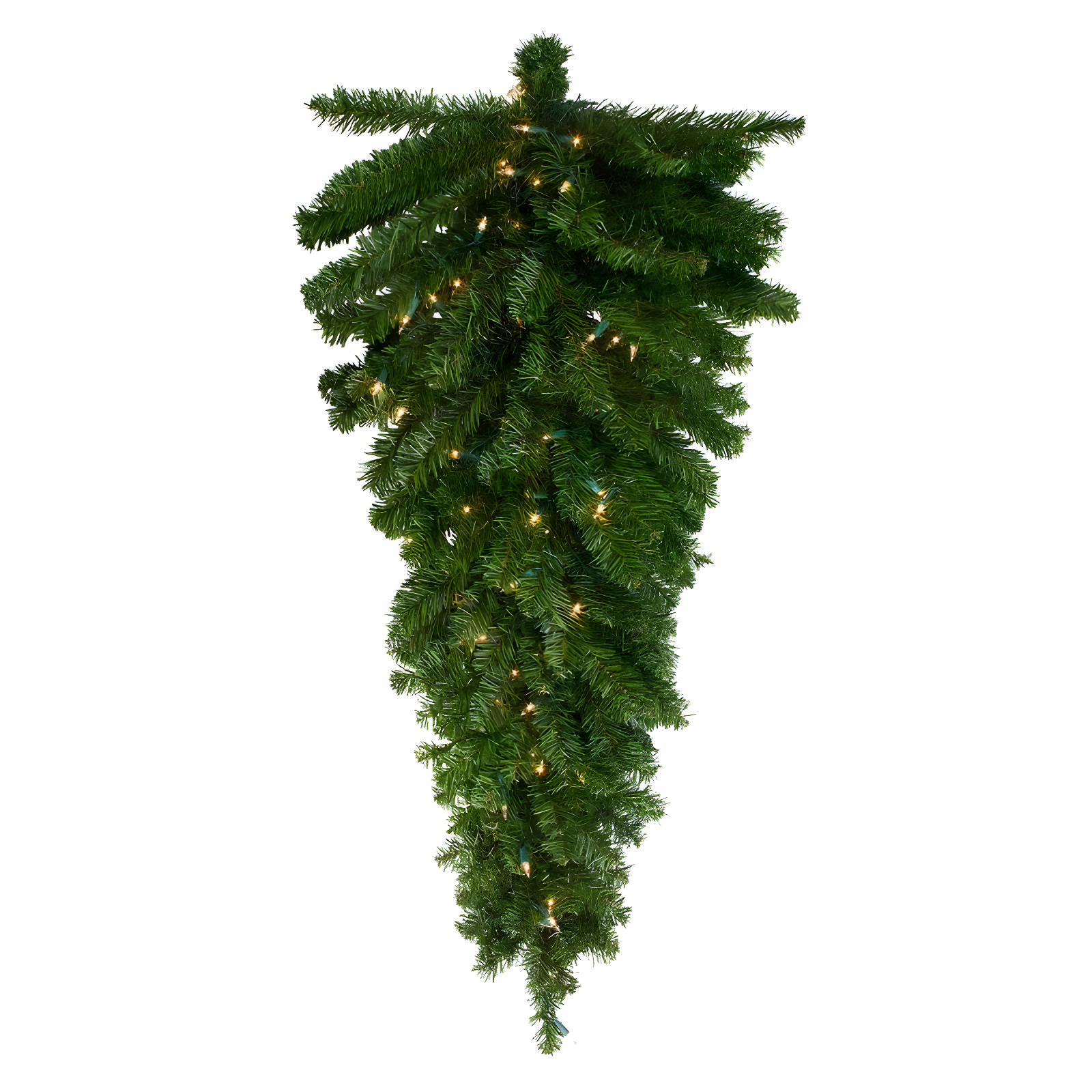 42" Prelit Canadian Pine Artificial Christmas Teardrop Swag with Clear Lights