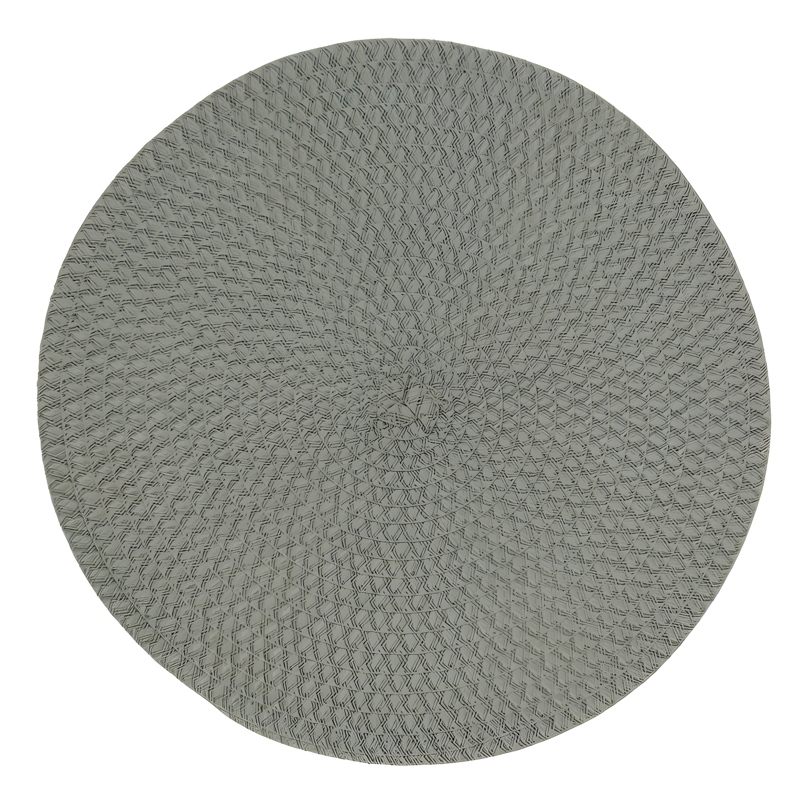 Mint Round Woven Fabric Table Mats Set of 4