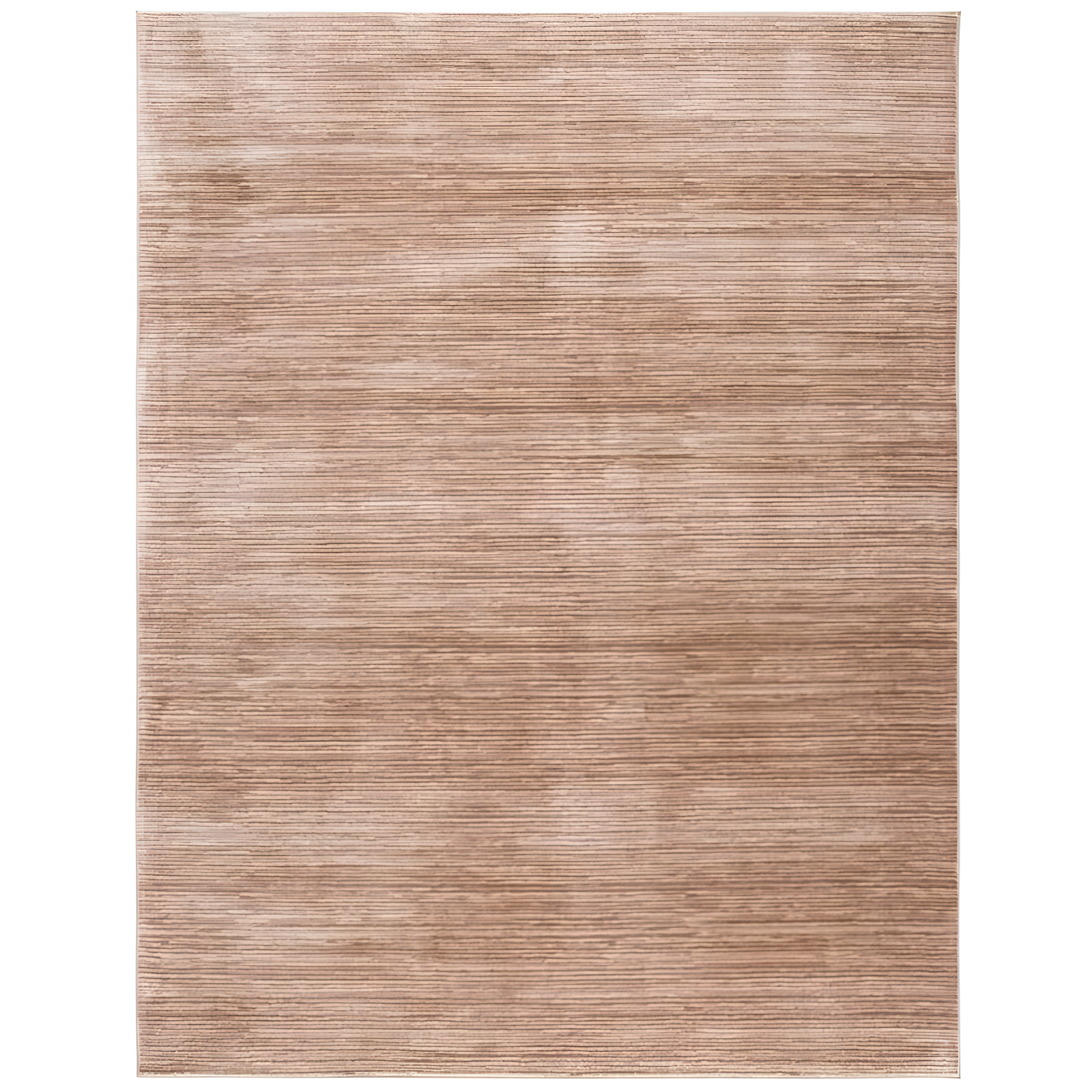 Luminous Abstract Light Brown Silk & Synthetic 10' x 14' Area Rug