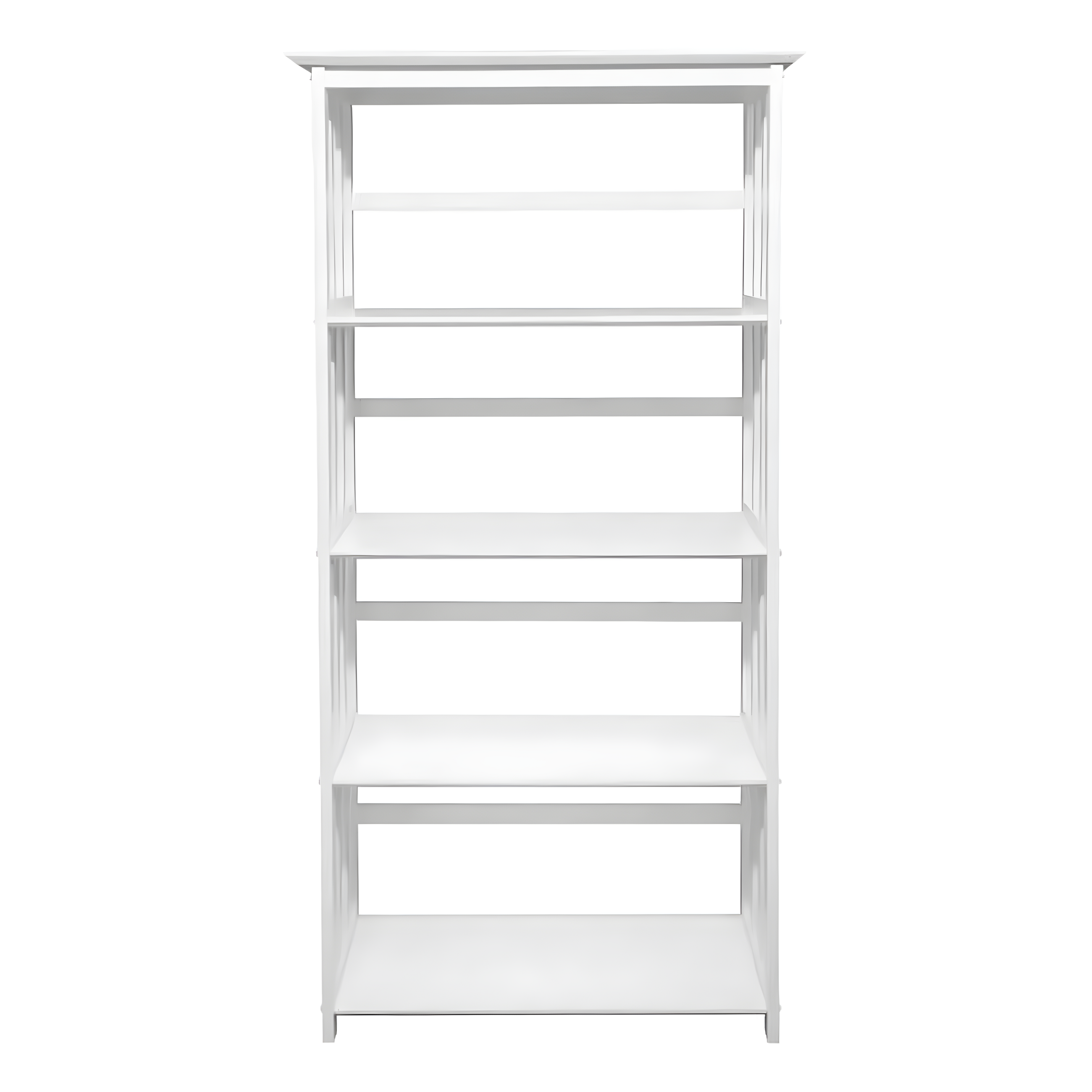 Mission Style White Pine 5-Shelf Open Back Bookcase