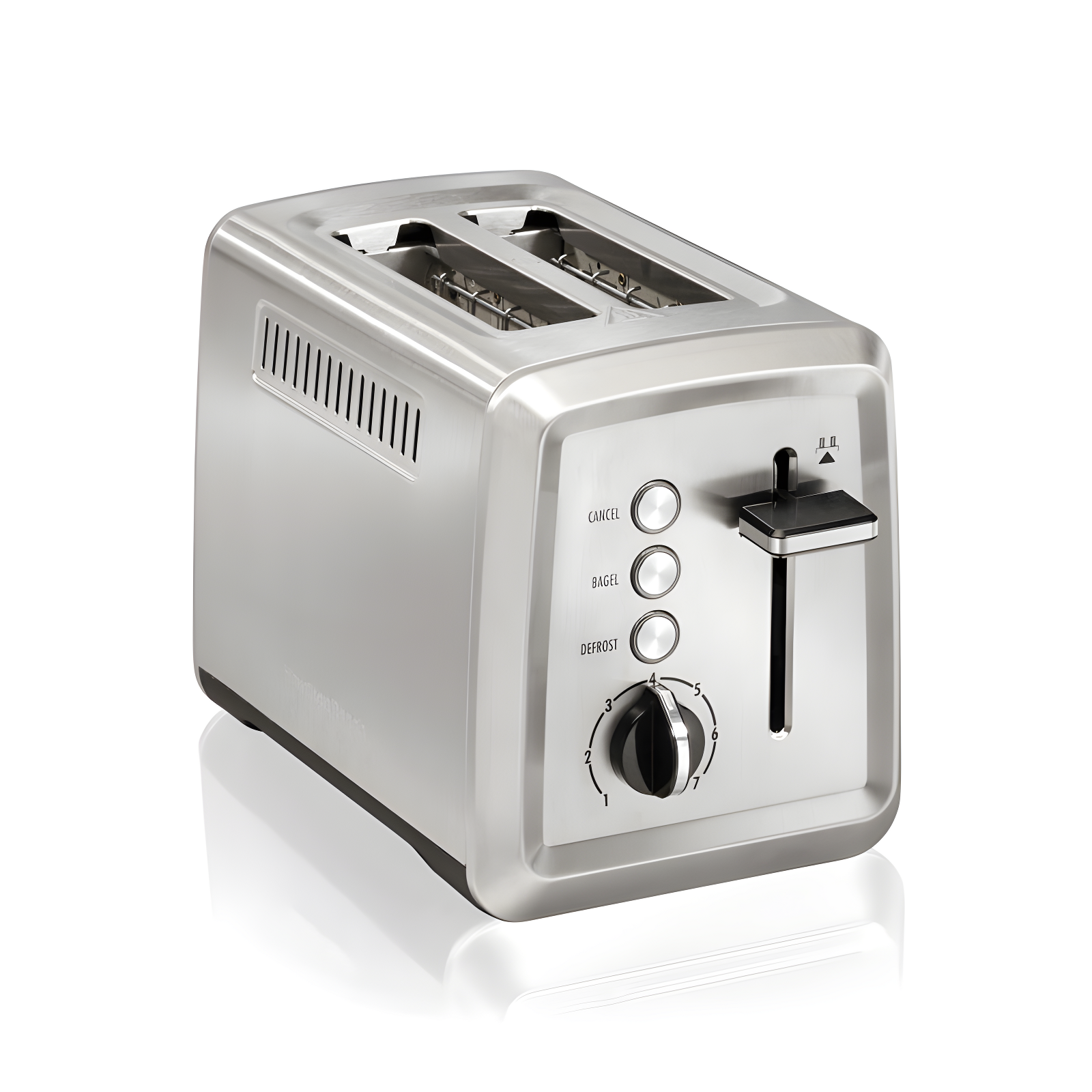 Stainless Steel 2-Slice Digital Toaster with Wide Slots