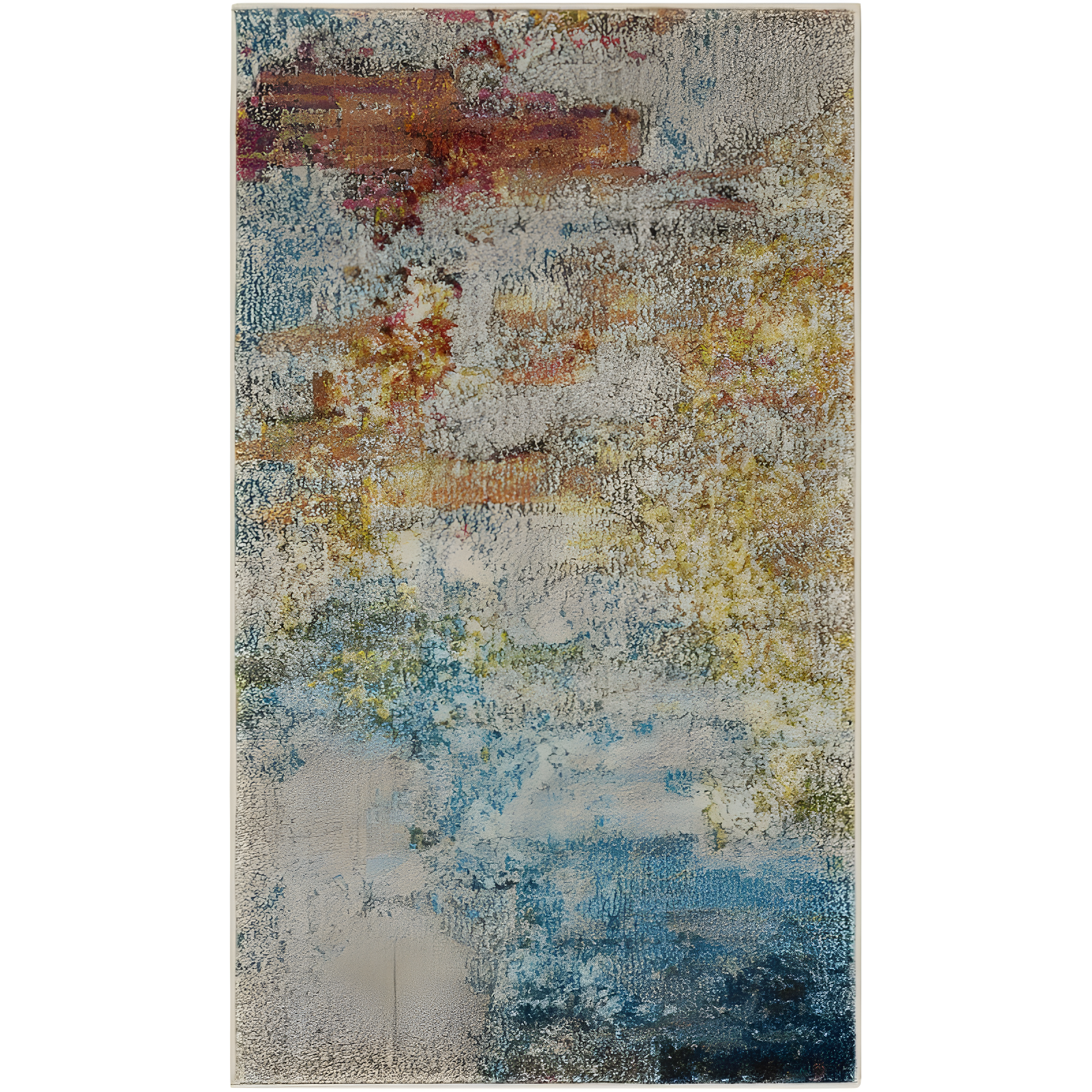 Celestial 2x4 Ft Med Grey Abstract Synthetic Rug