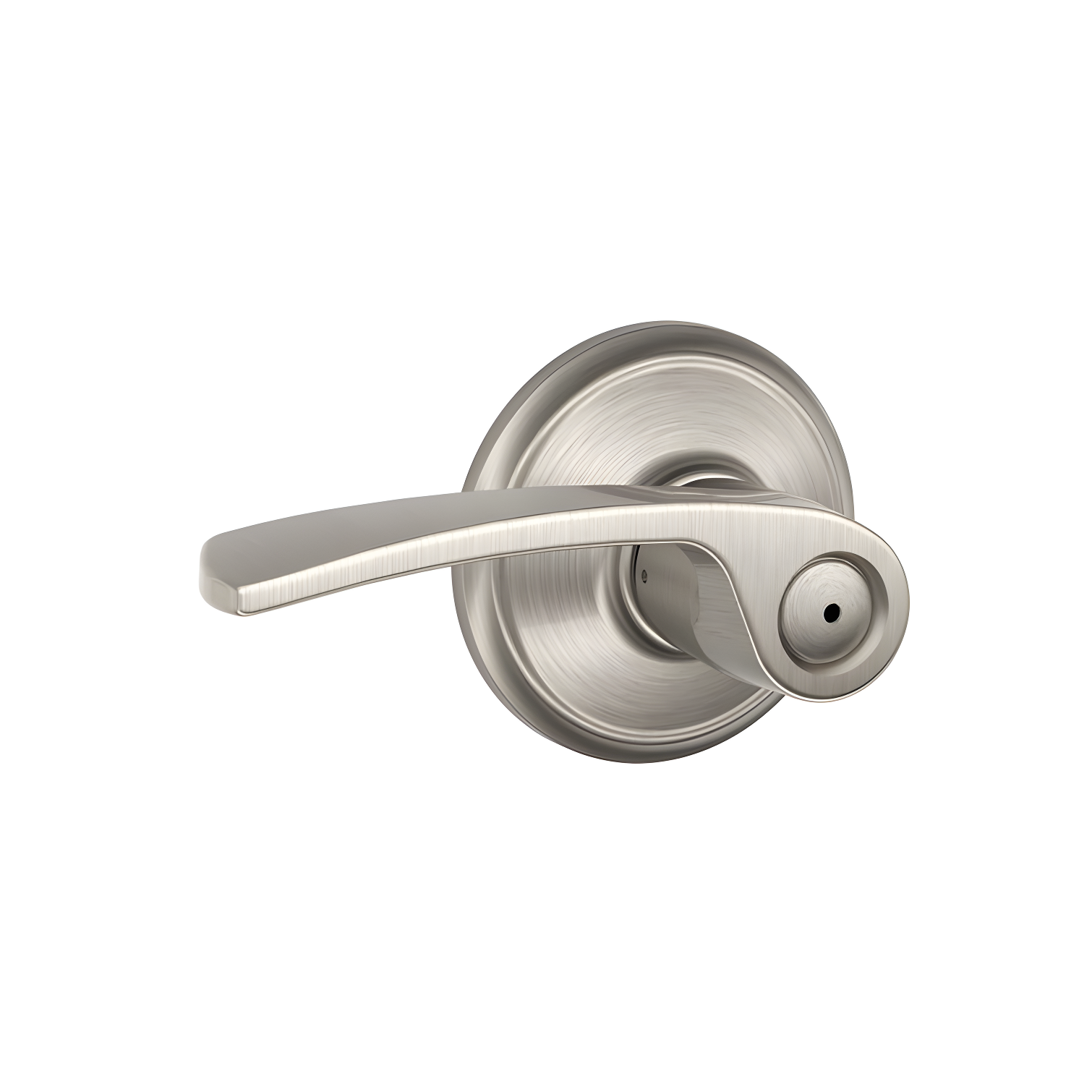 Satin Nickel Brass Universal Door Lever for Bed/Bath