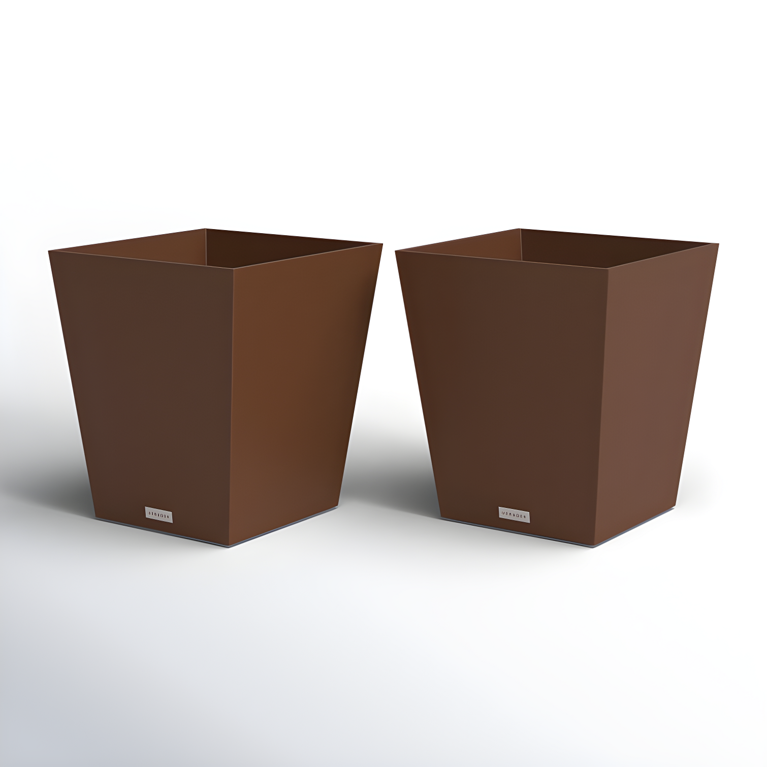 Espresso 18" Recycled Plastic Indoor/Outdoor Planter Set