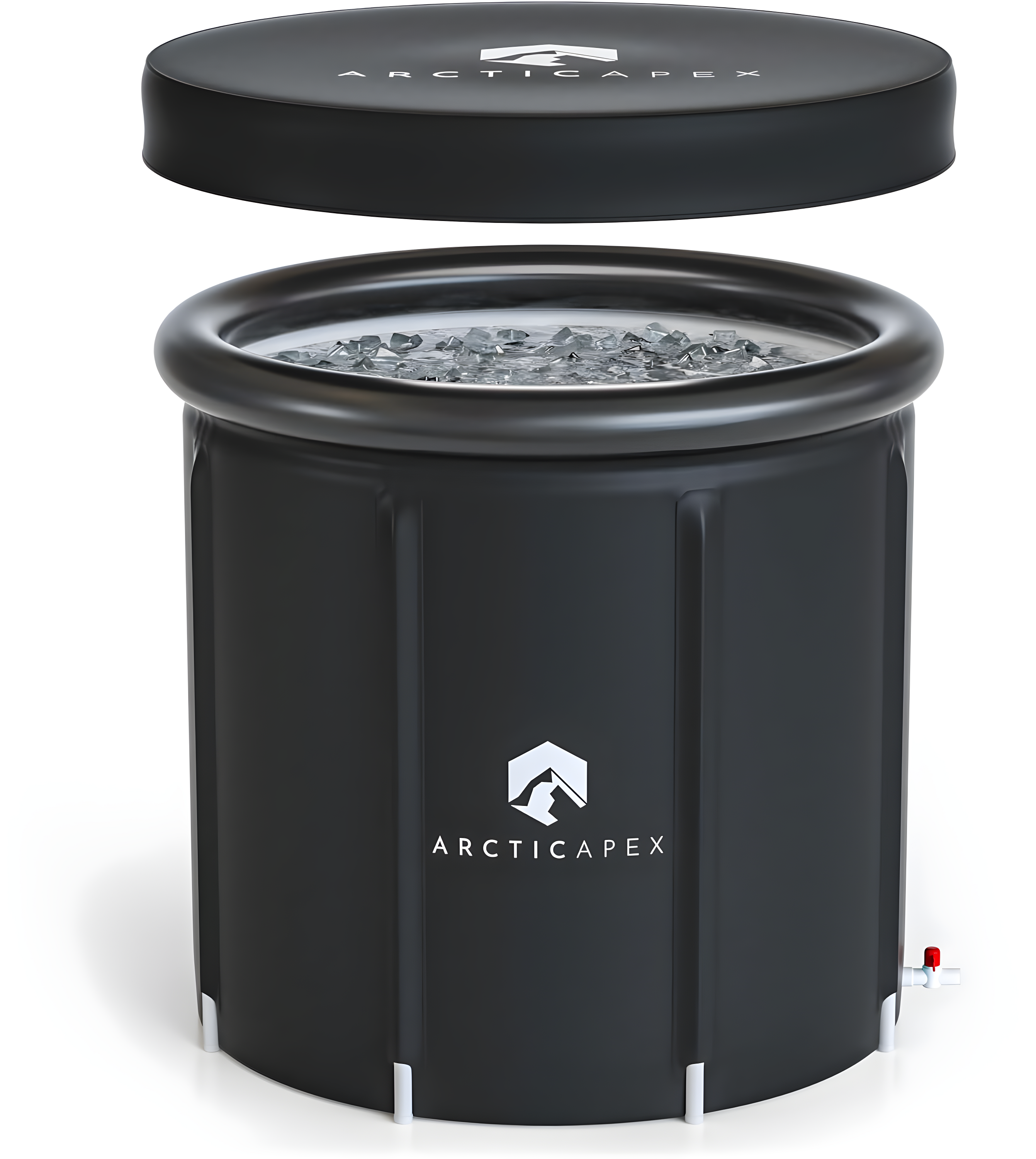 ArcticApex Black Portable Ice Bath Tub for Athletes