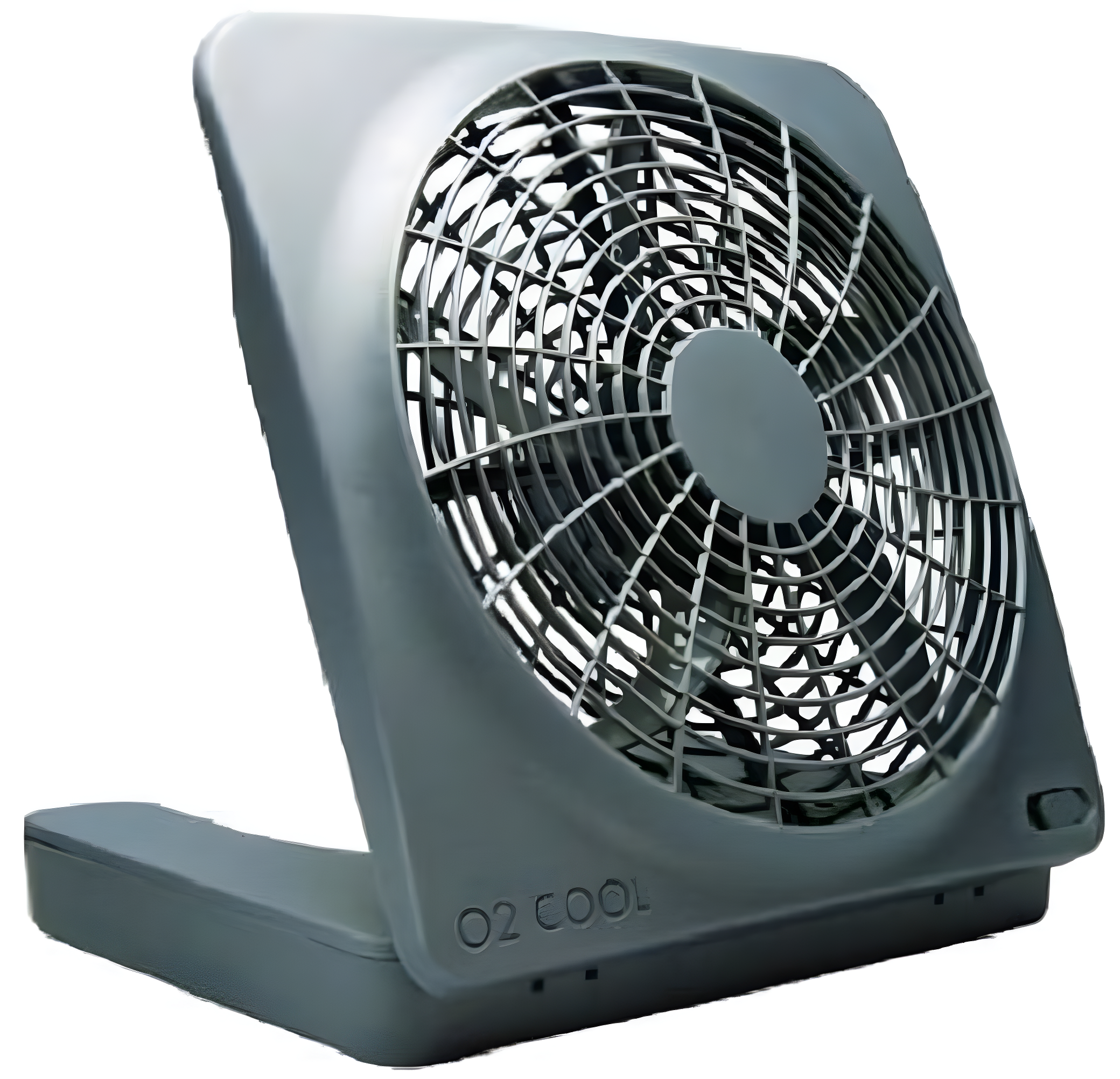 Gray 10-Inch Battery-Powered Portable Desk Fan