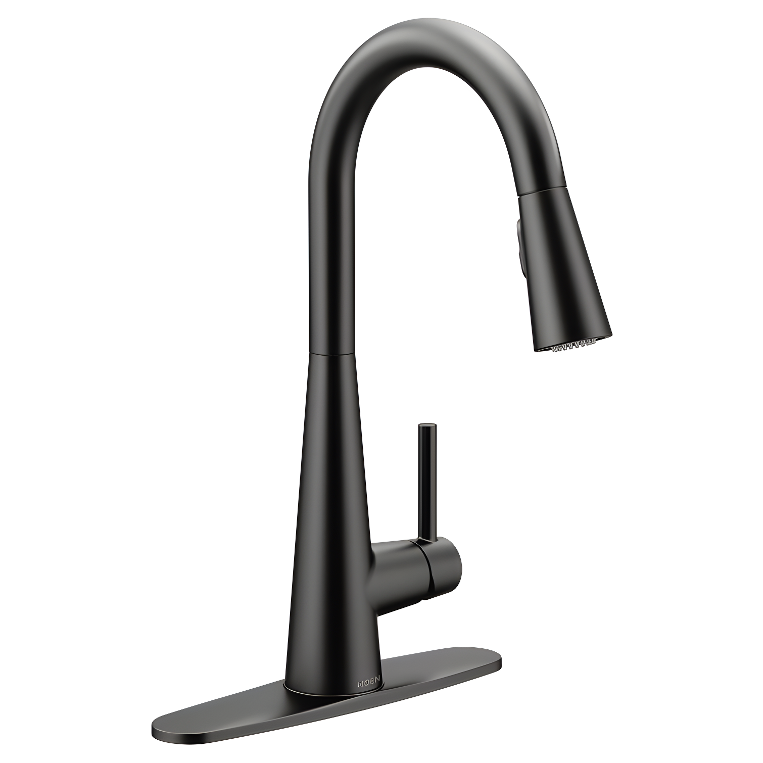 Matte Black Modern Pull-Down Kitchen Faucet with Spray