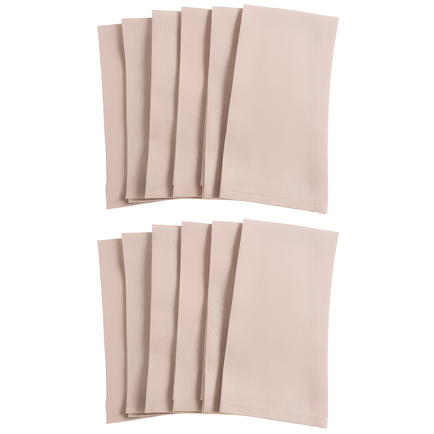 Taupe Easy-Care Poly-Cotton Dinner Napkins, Set of 12