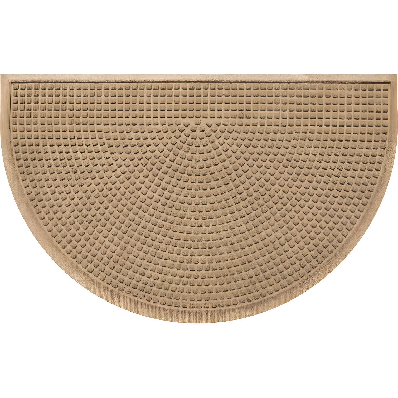 Camel Semi-Circle Rubber Outdoor Door Mat 24" x 39"