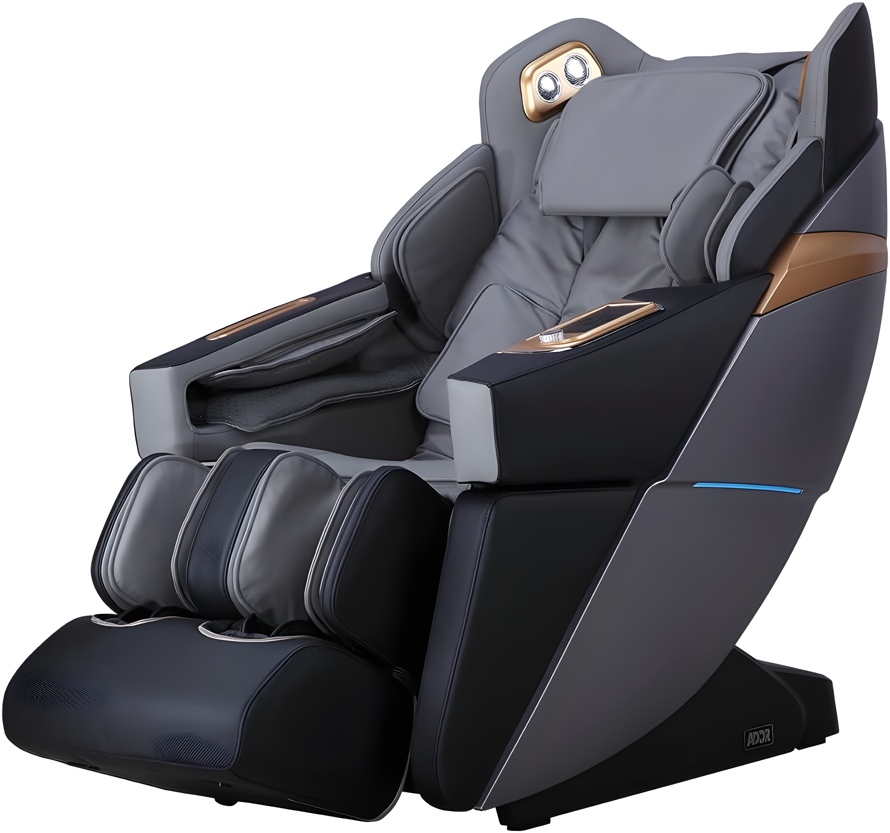 Ador 3D Allure Black & Charcoal Faux Leather Massage Chair