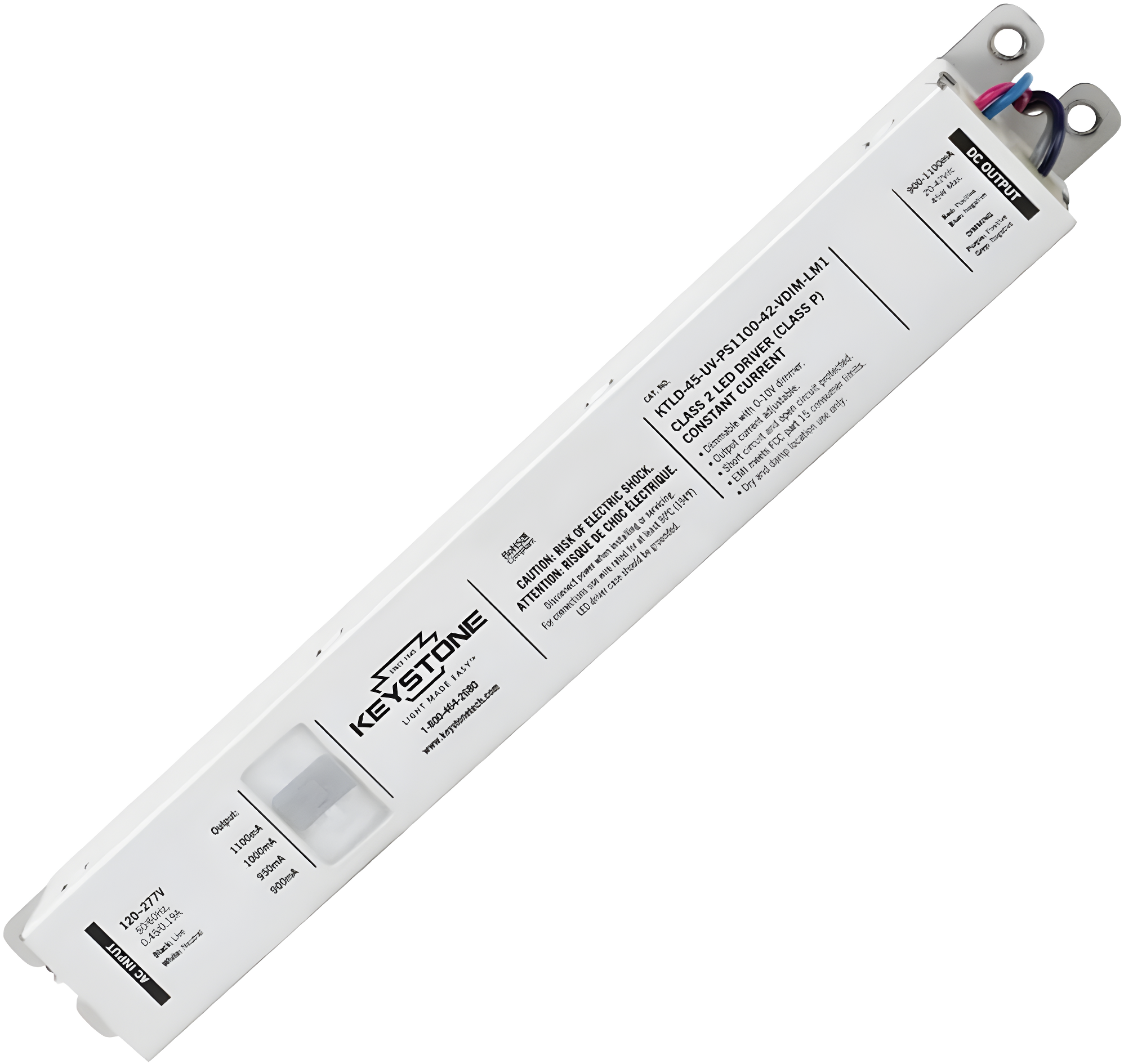 Keystone 45W White LED Driver with 100-277V Input