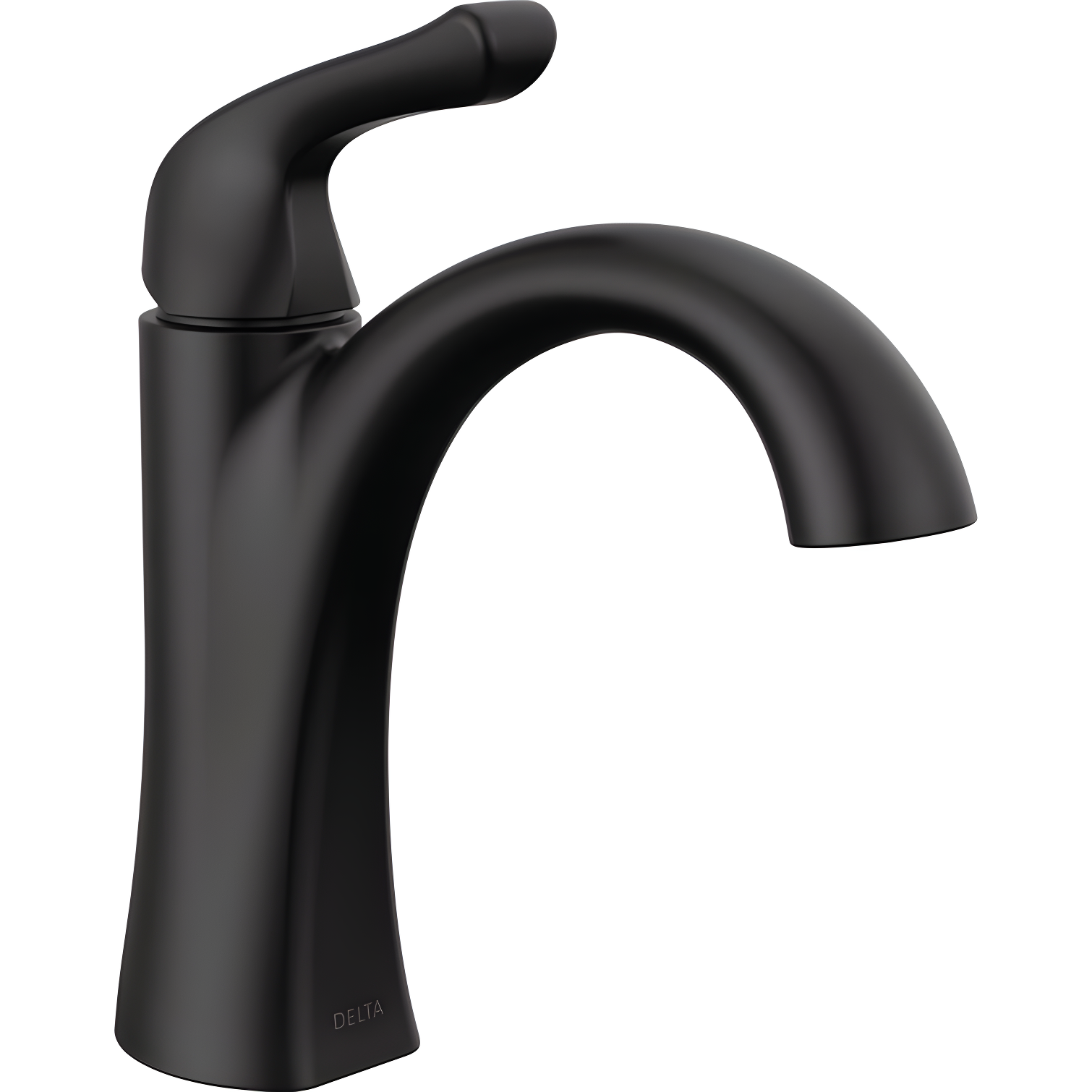 Matte Black Single Handle Bathroom Faucet with Drain Assembly