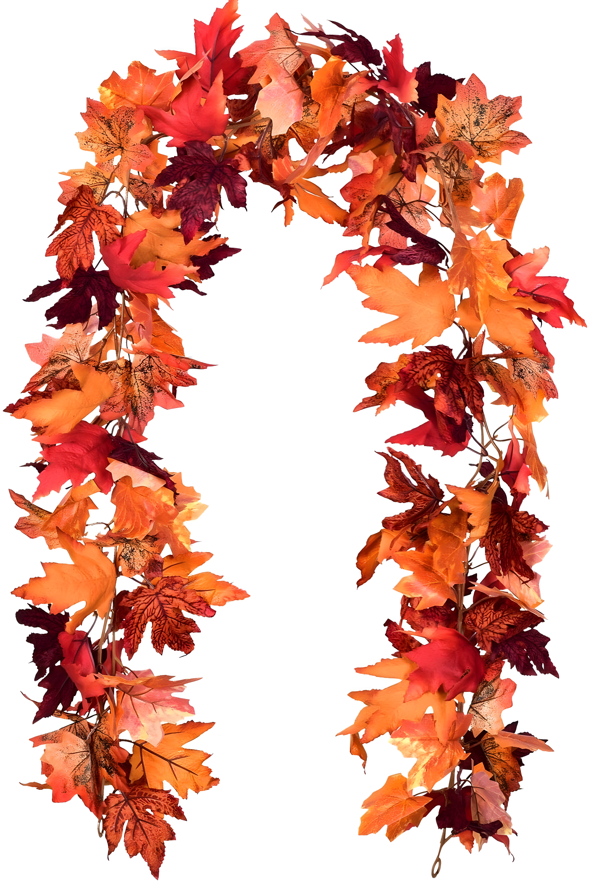 Mixed Color 11.8ft Artificial Fall Maple Leaf Garland