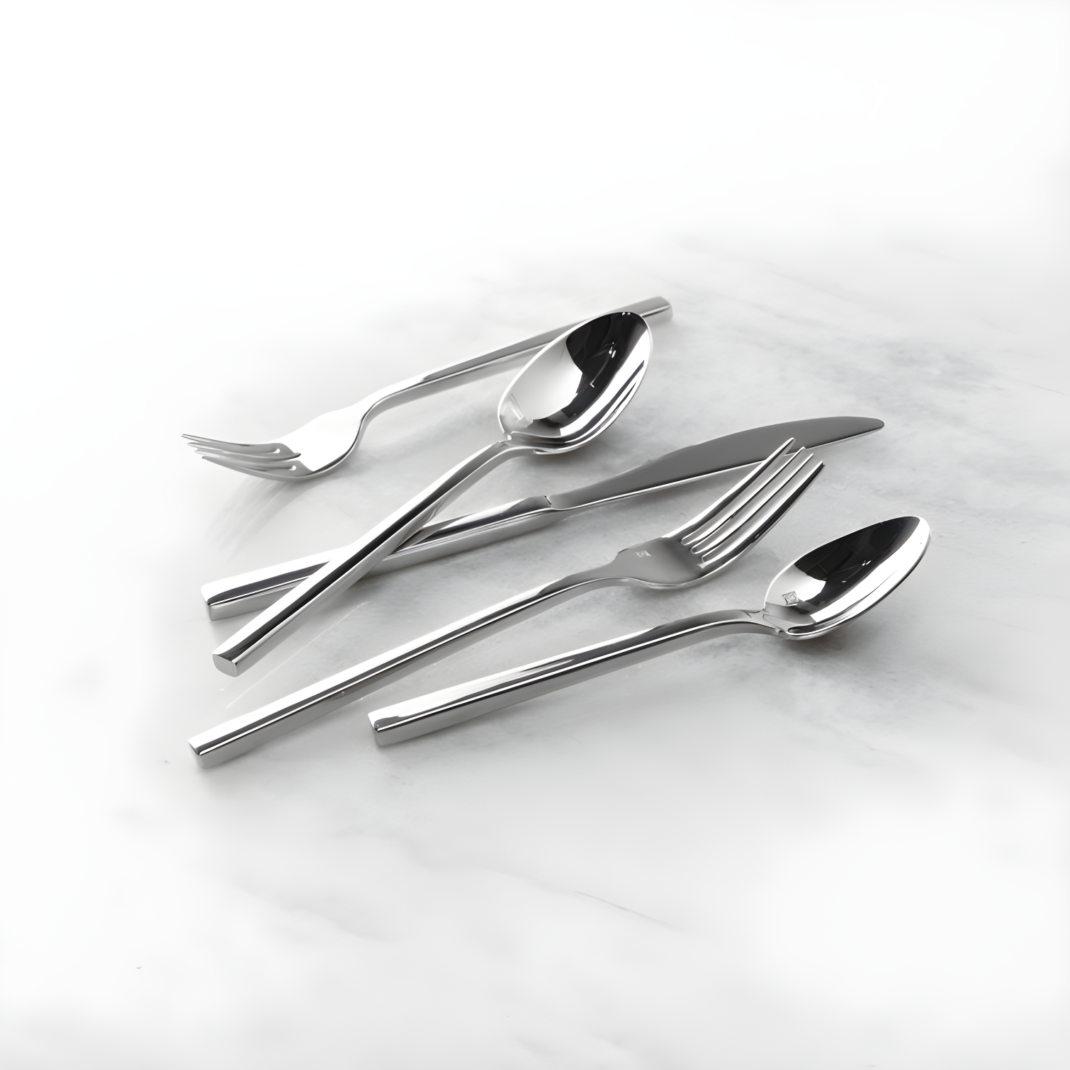 Arezzo Polished Stainless Steel 20-Piece Flatware Set