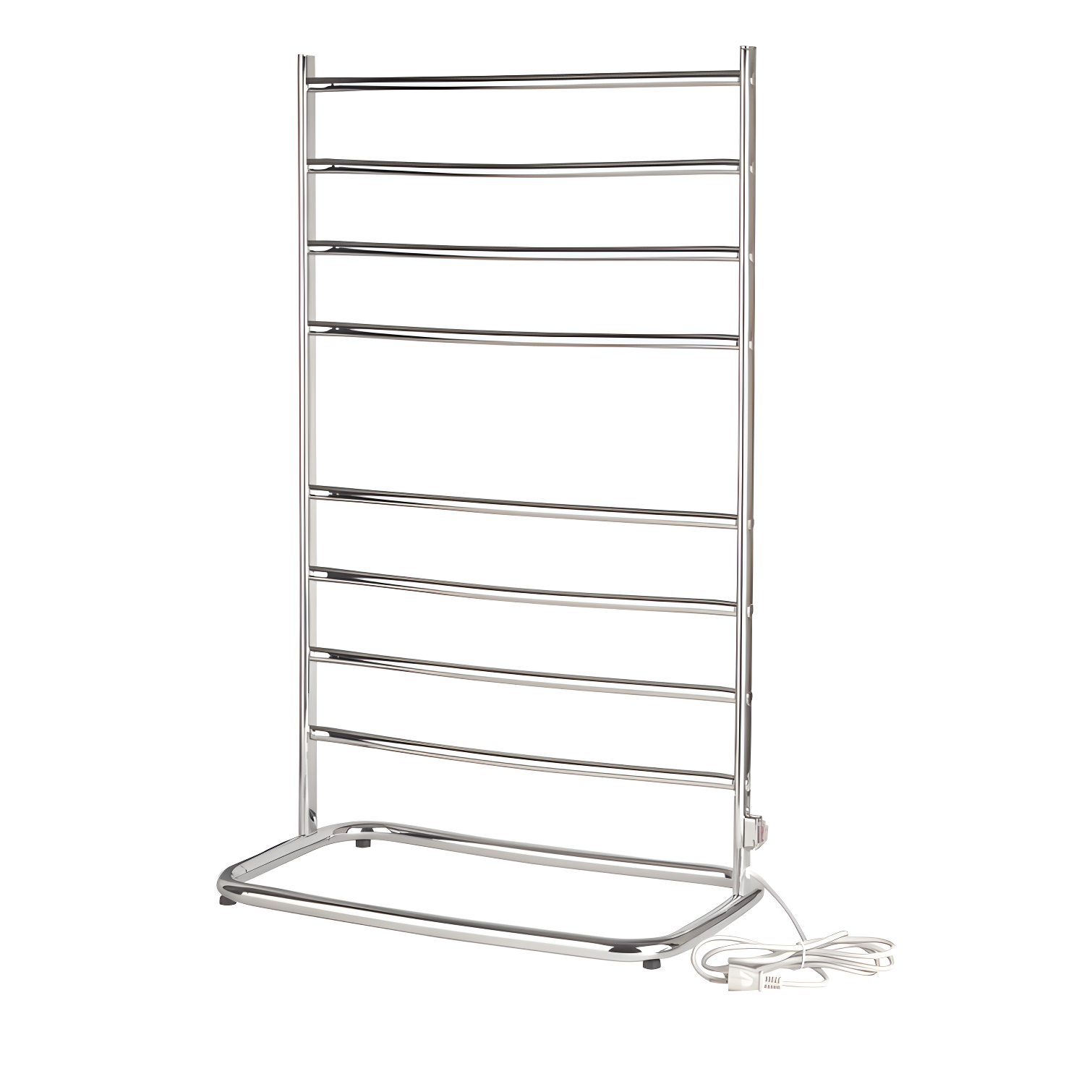 Hyde Park Chrome 8-Bar Free-Standing Towel Warmer Rack