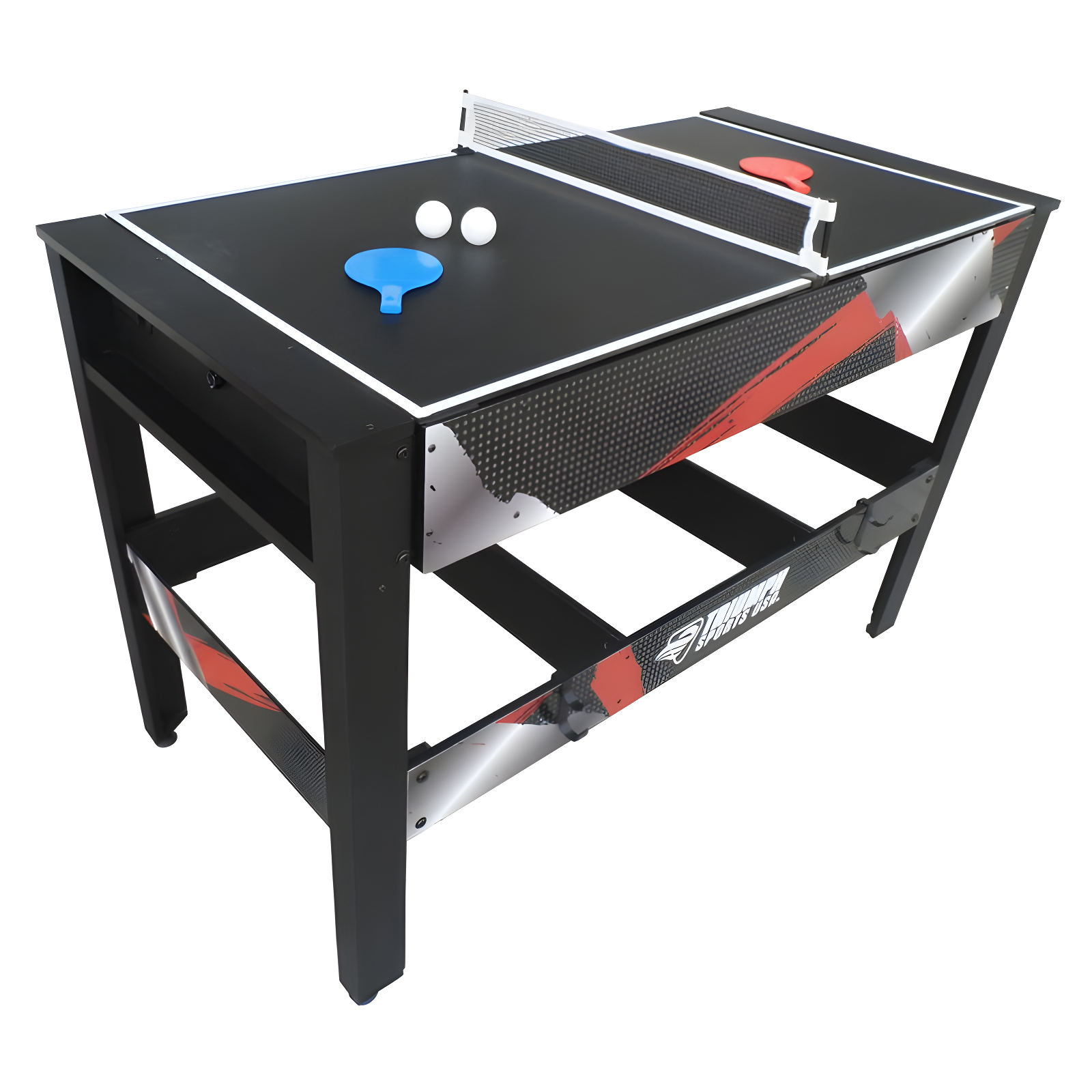 Triumph 48" Black 4-in-1 Rotating Game Table