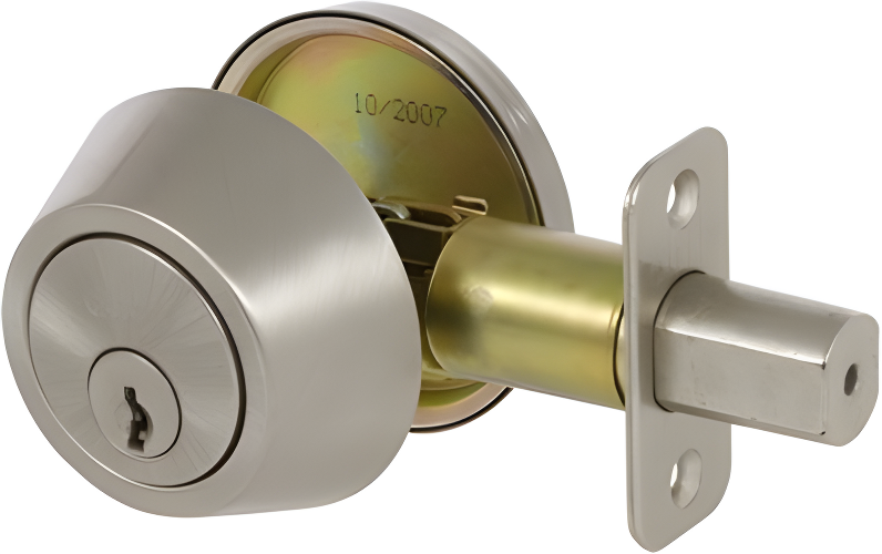 Satin Nickel Single Cylinder Universal Handing Deadbolt