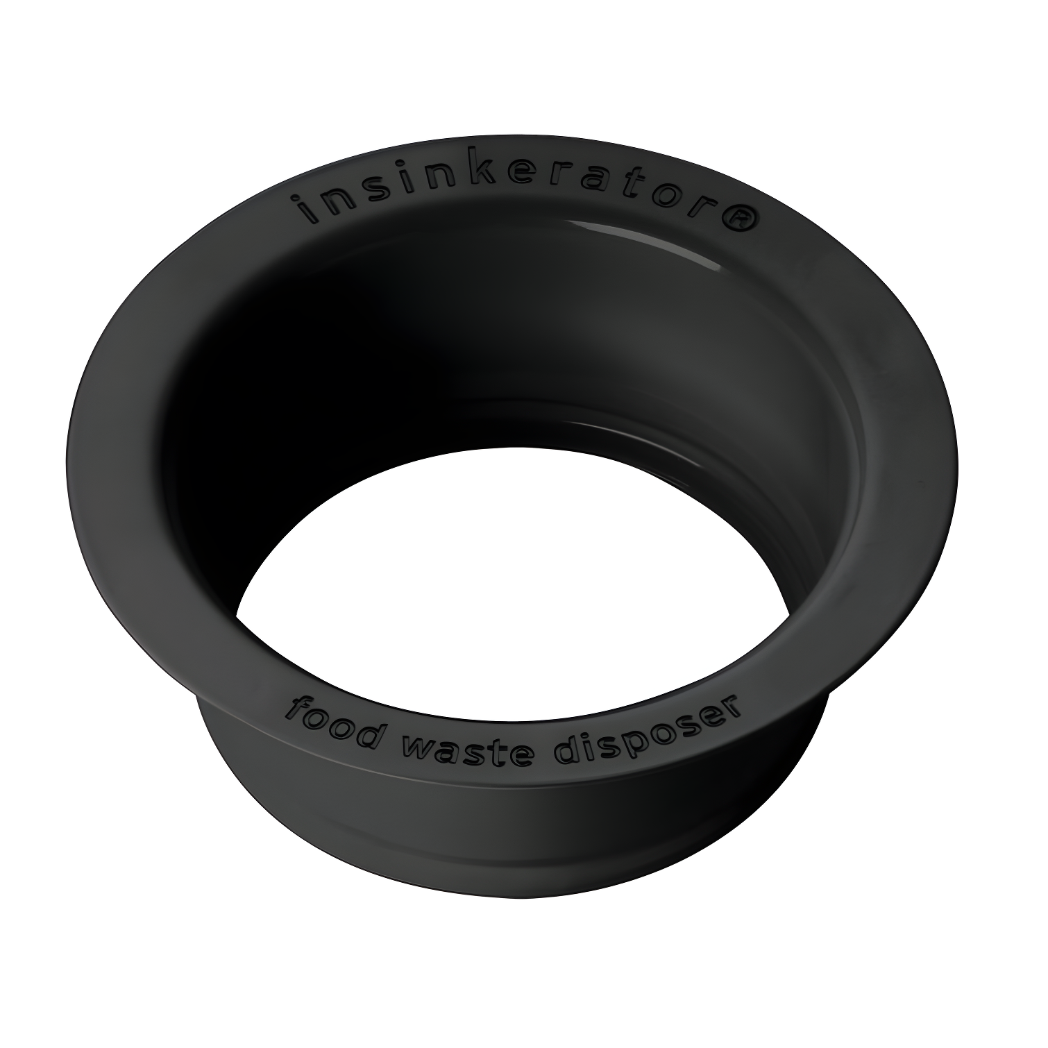 Matte Black Steel Sink Flange for Garbage Disposals