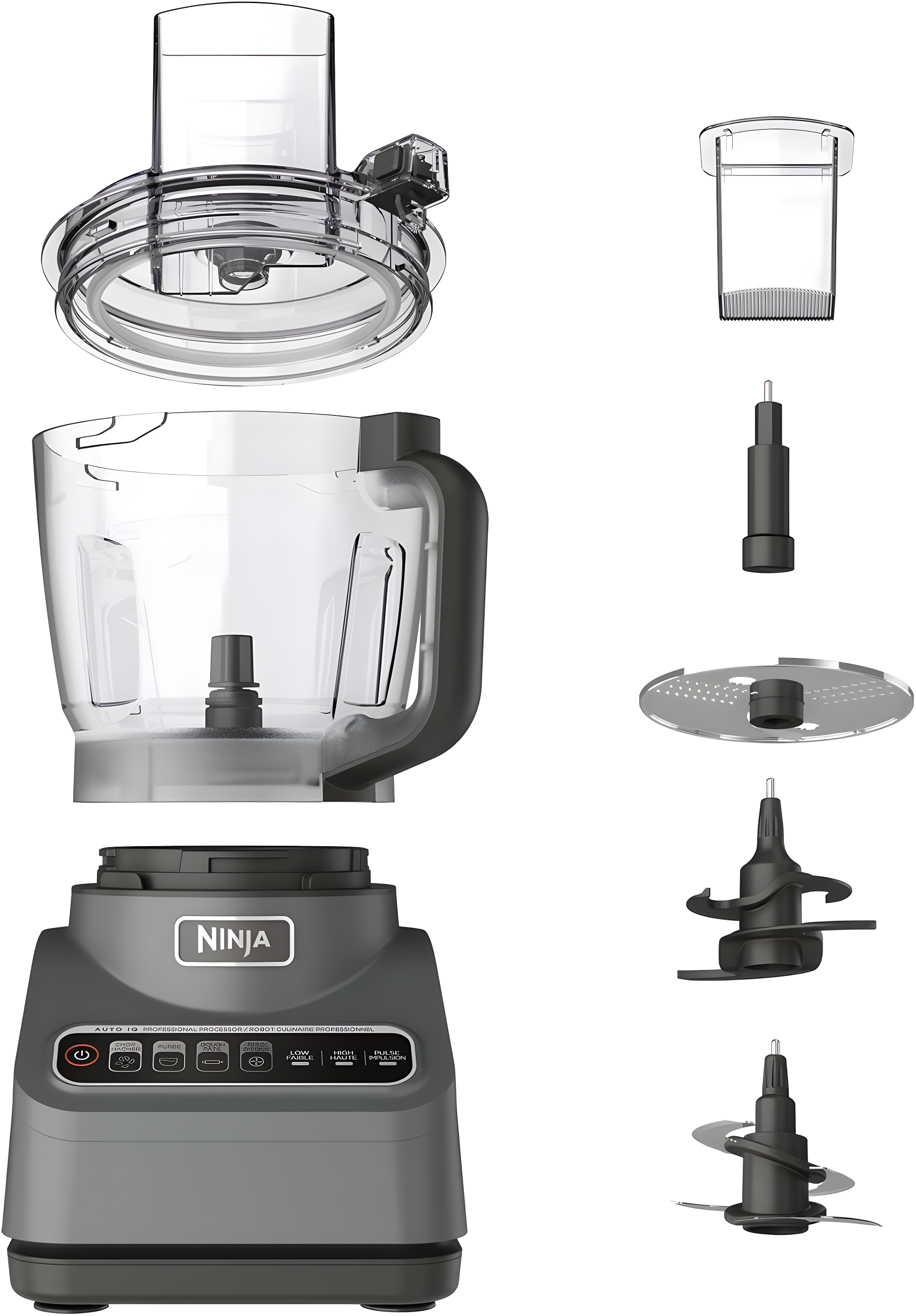 Ninja 9-Cup Silver Food Processor with Variable Speed and Attachments