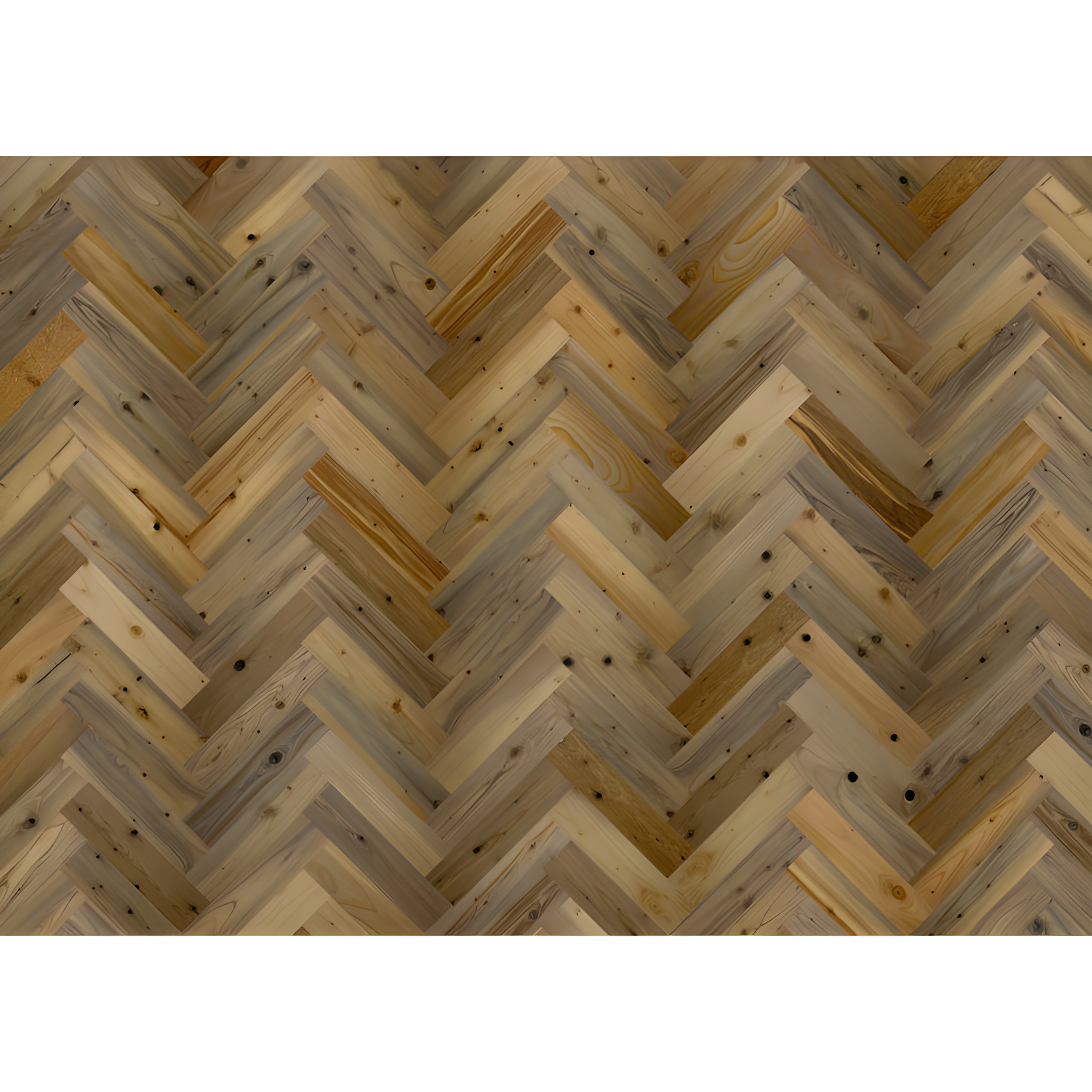 12" Herringbone Reclaimed Wood Wall Planks - River Finish